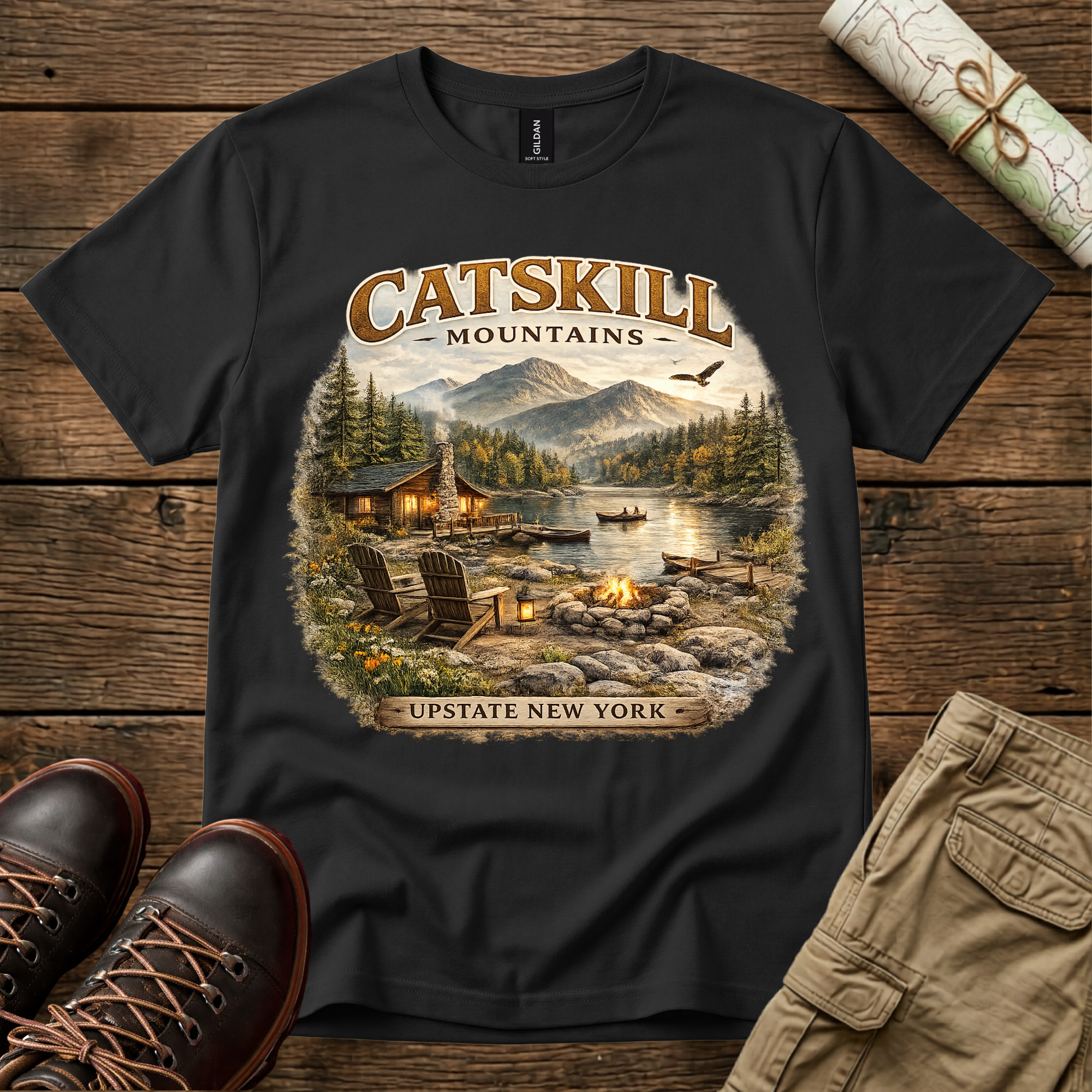 Catskill Mountains Cabin T-Shirt