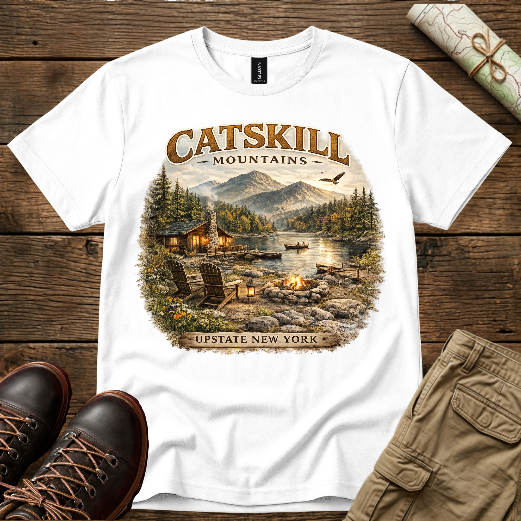 Catskill Mountains Cabin T-Shirt