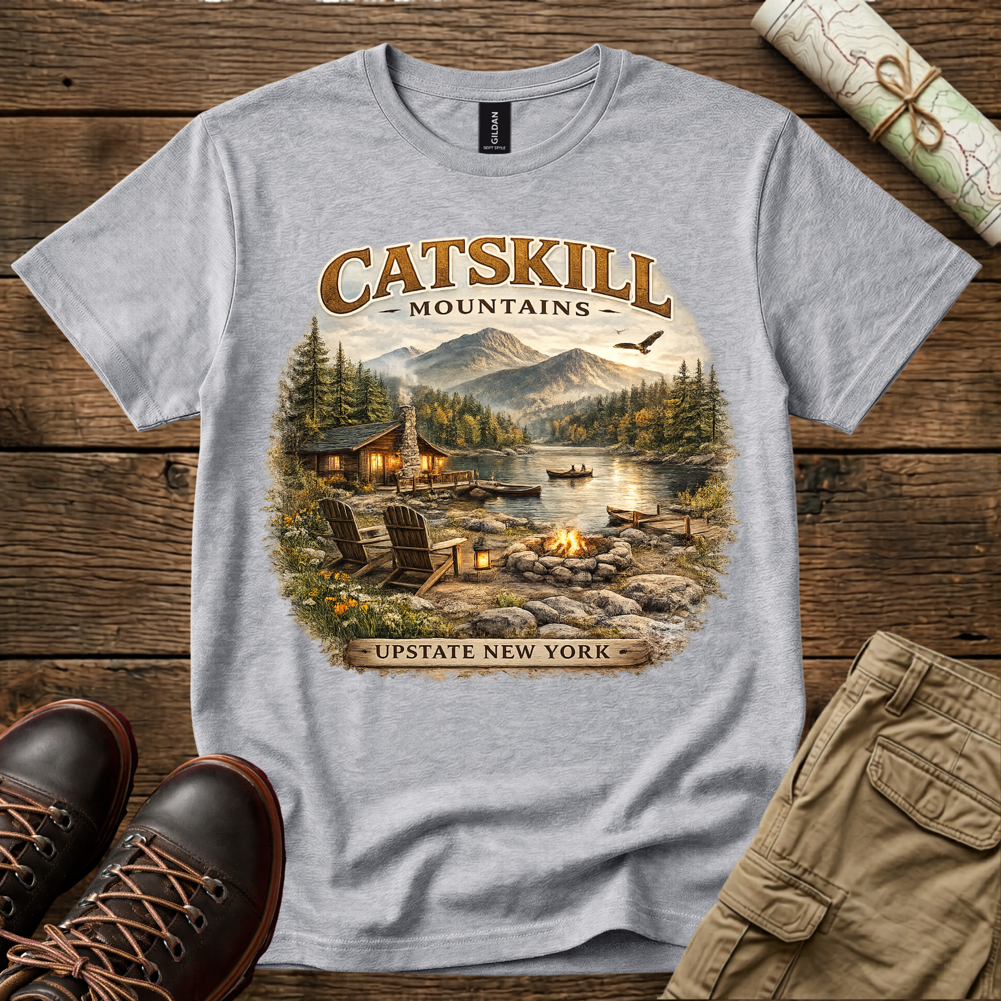 Catskill Mountains Cabin T-Shirt
