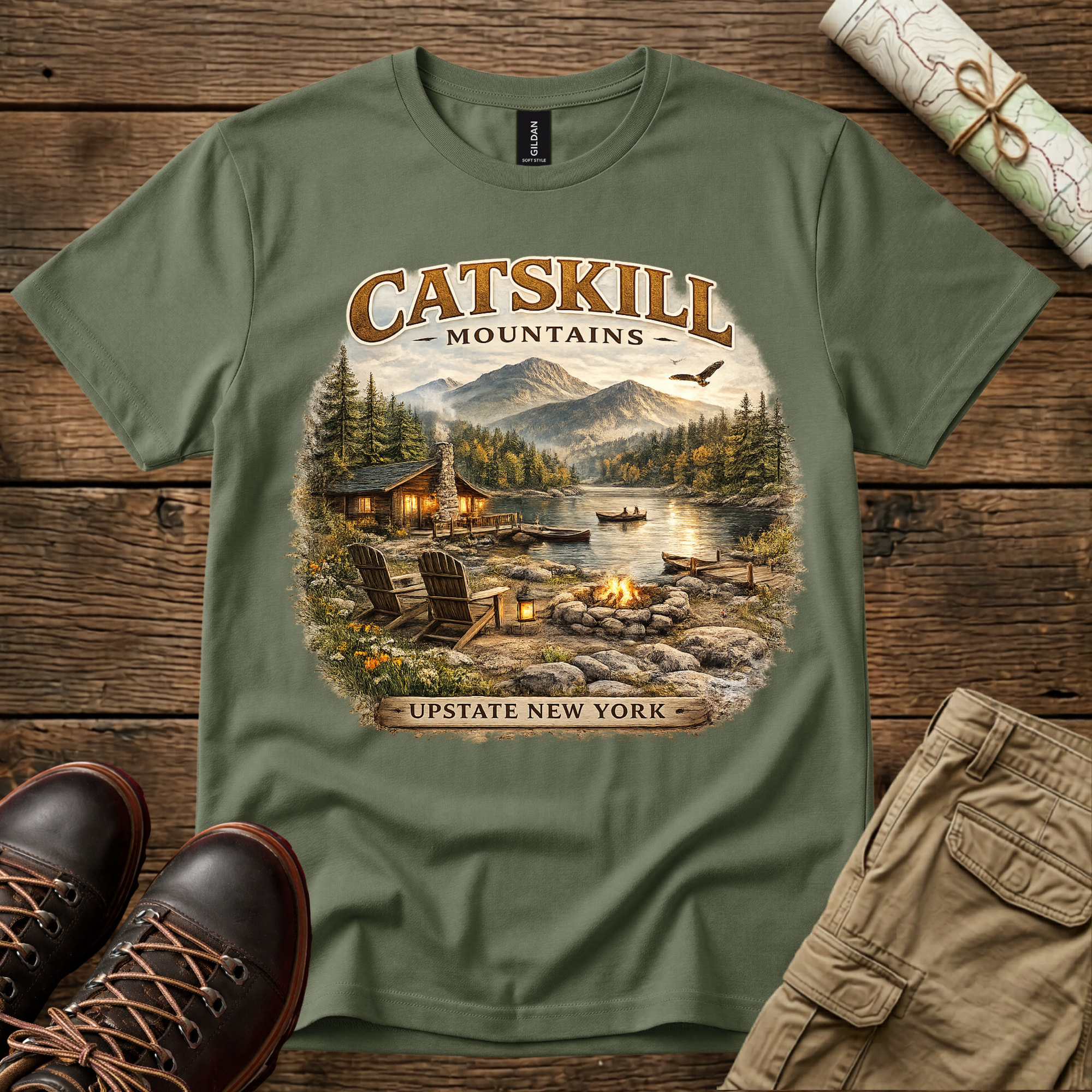 Catskill Mountains Cabin T-Shirt