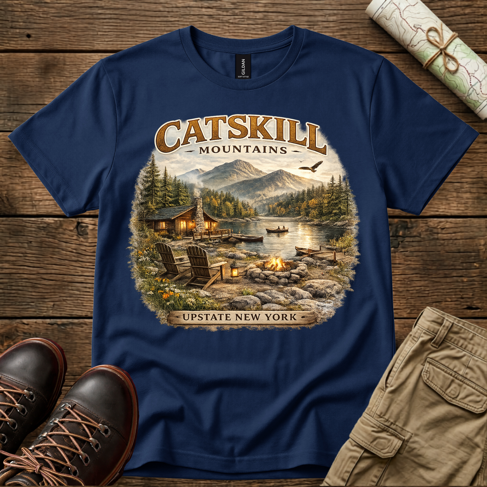 Catskill Mountains Cabin T-Shirt