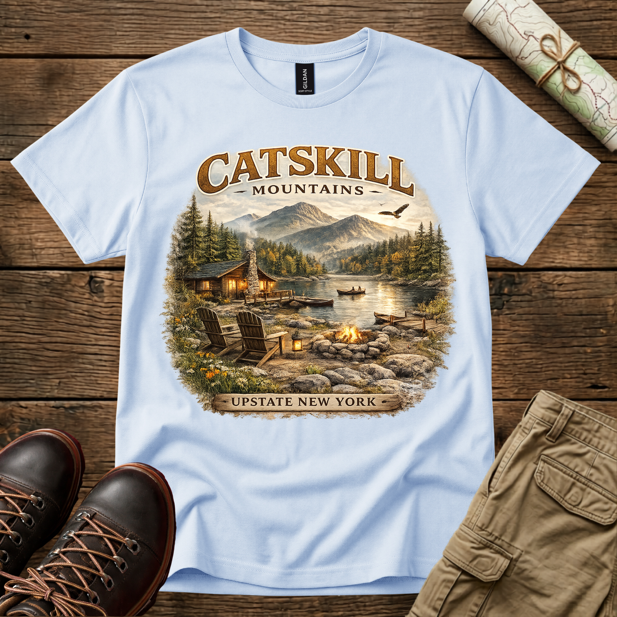 Catskill Mountains Cabin T-Shirt