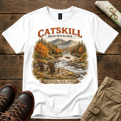 Catskill Mountains River Vintage Fall T-Shirt