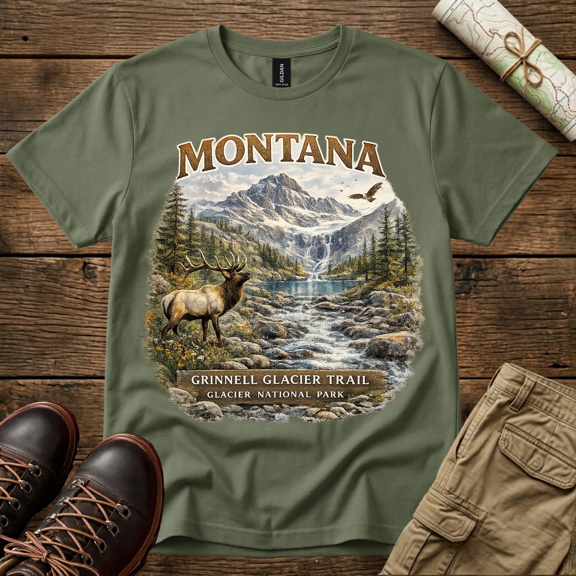 Montana Grinnell Glacier Trail T-Shirt