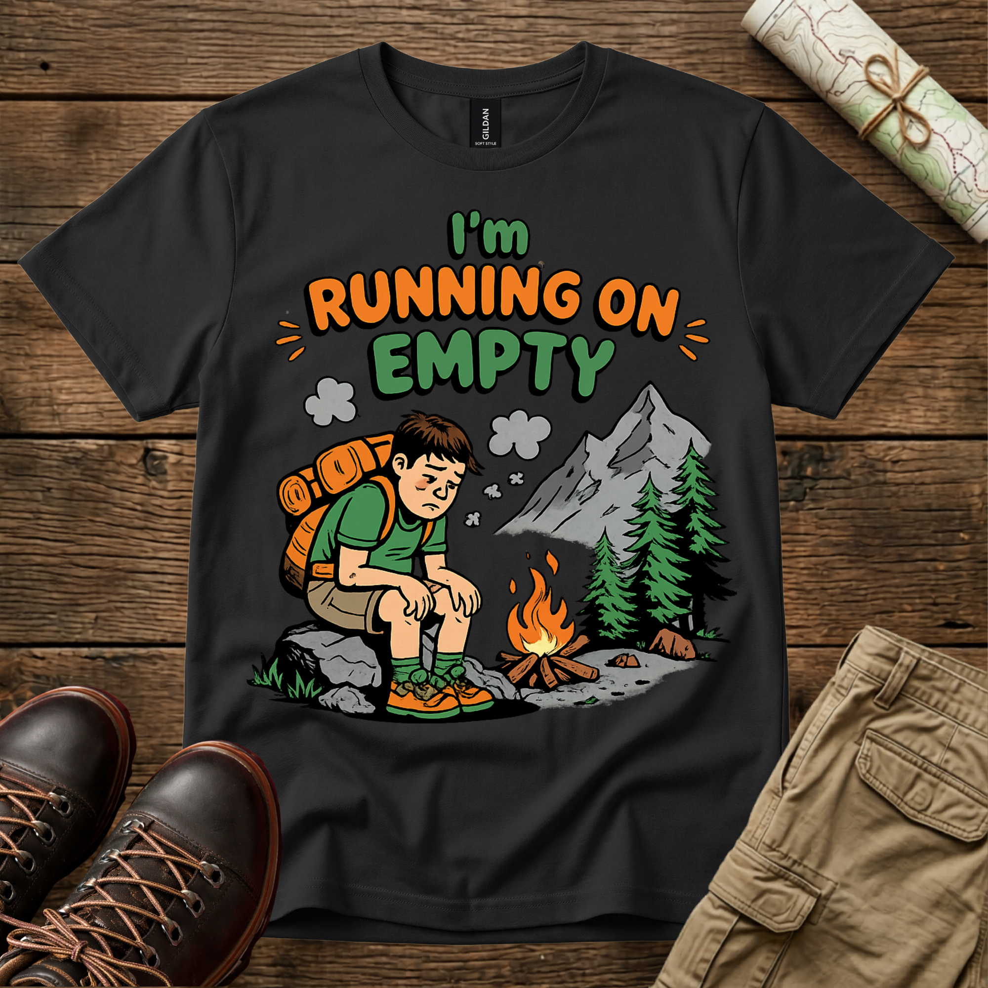 Running On Empty Hiking T-Shirt