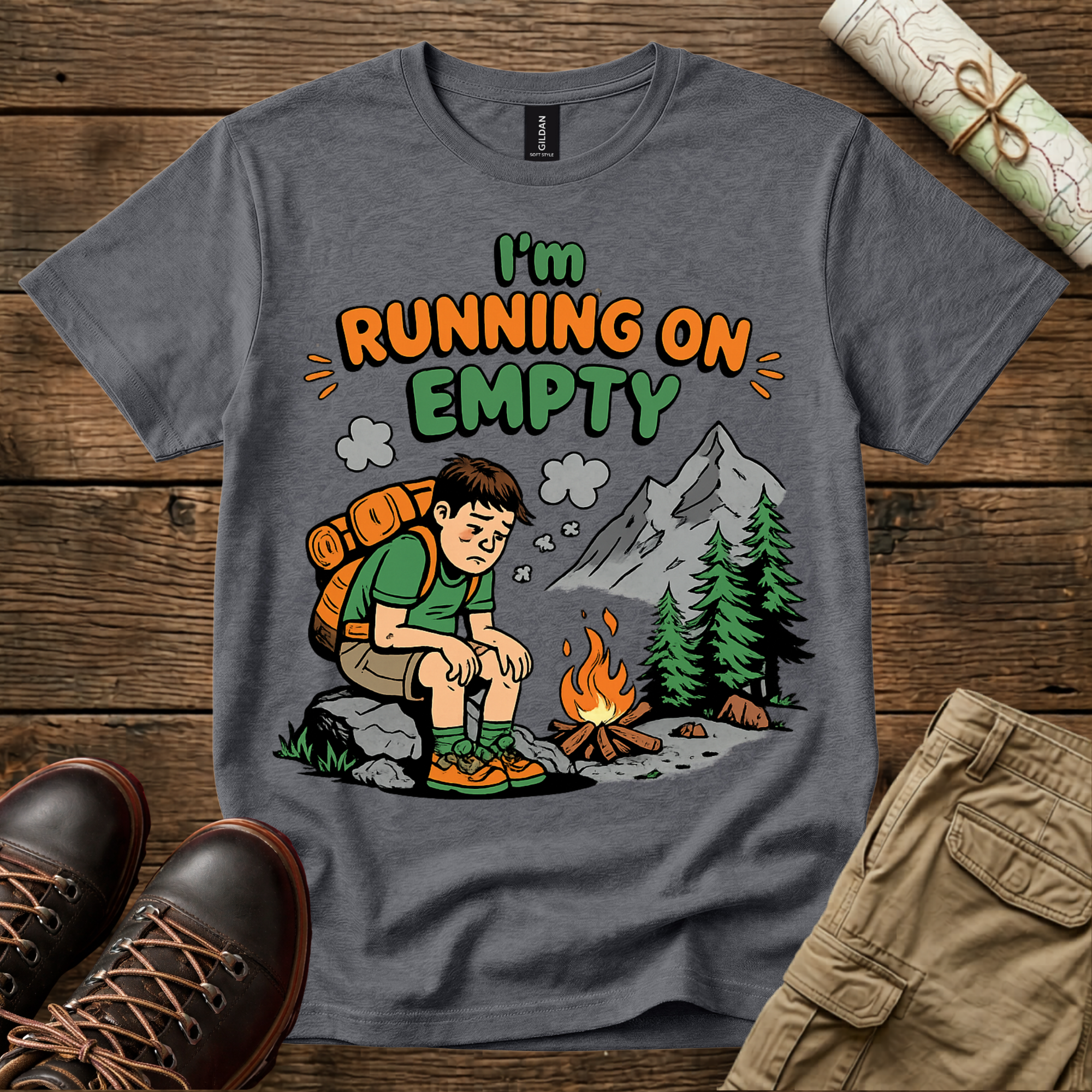 Running On Empty Hiking T-Shirt