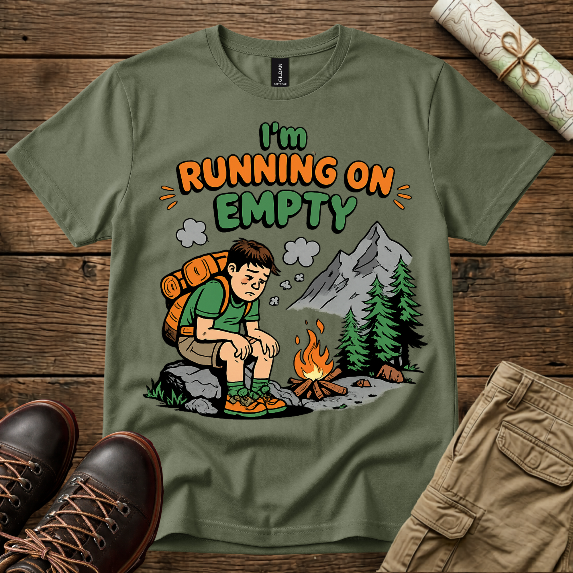 Running On Empty Hiking T-Shirt