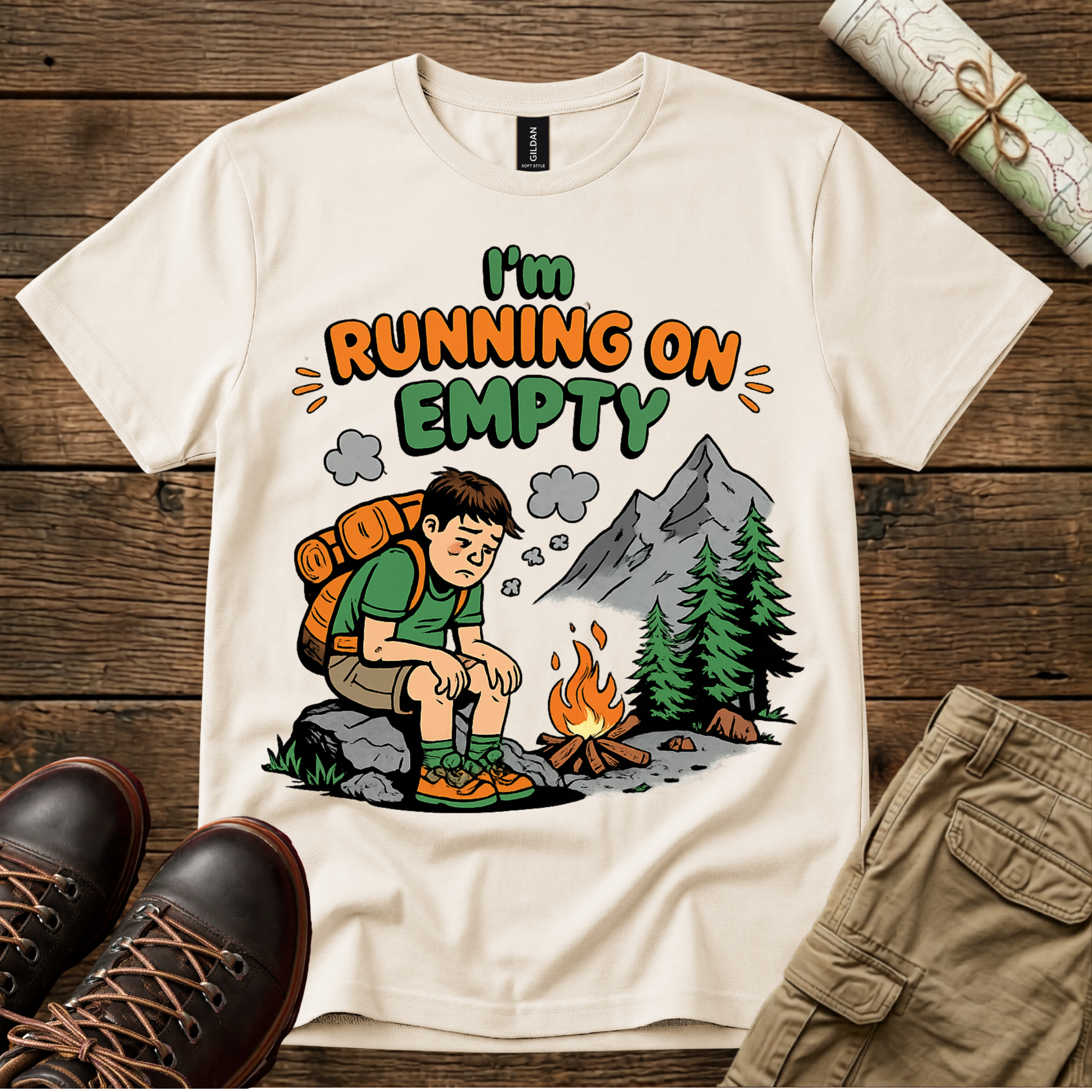 Running On Empty Hiking T-Shirt