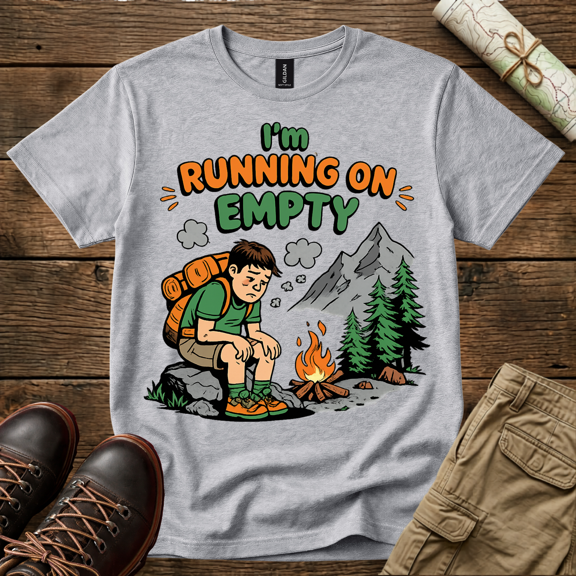 Running On Empty Hiking T-Shirt