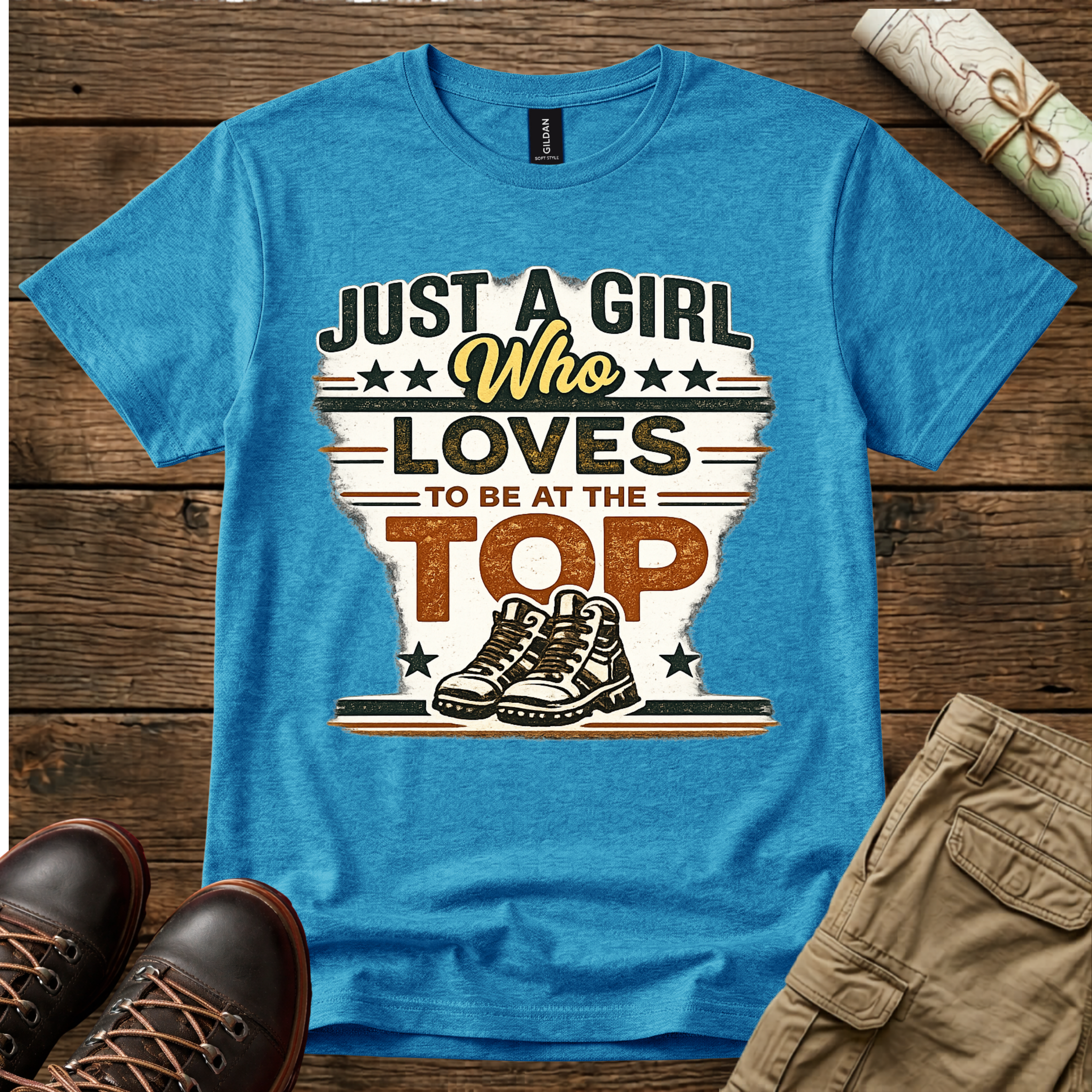 Just A Girl Who Loves To Be At The Top T-Shirt