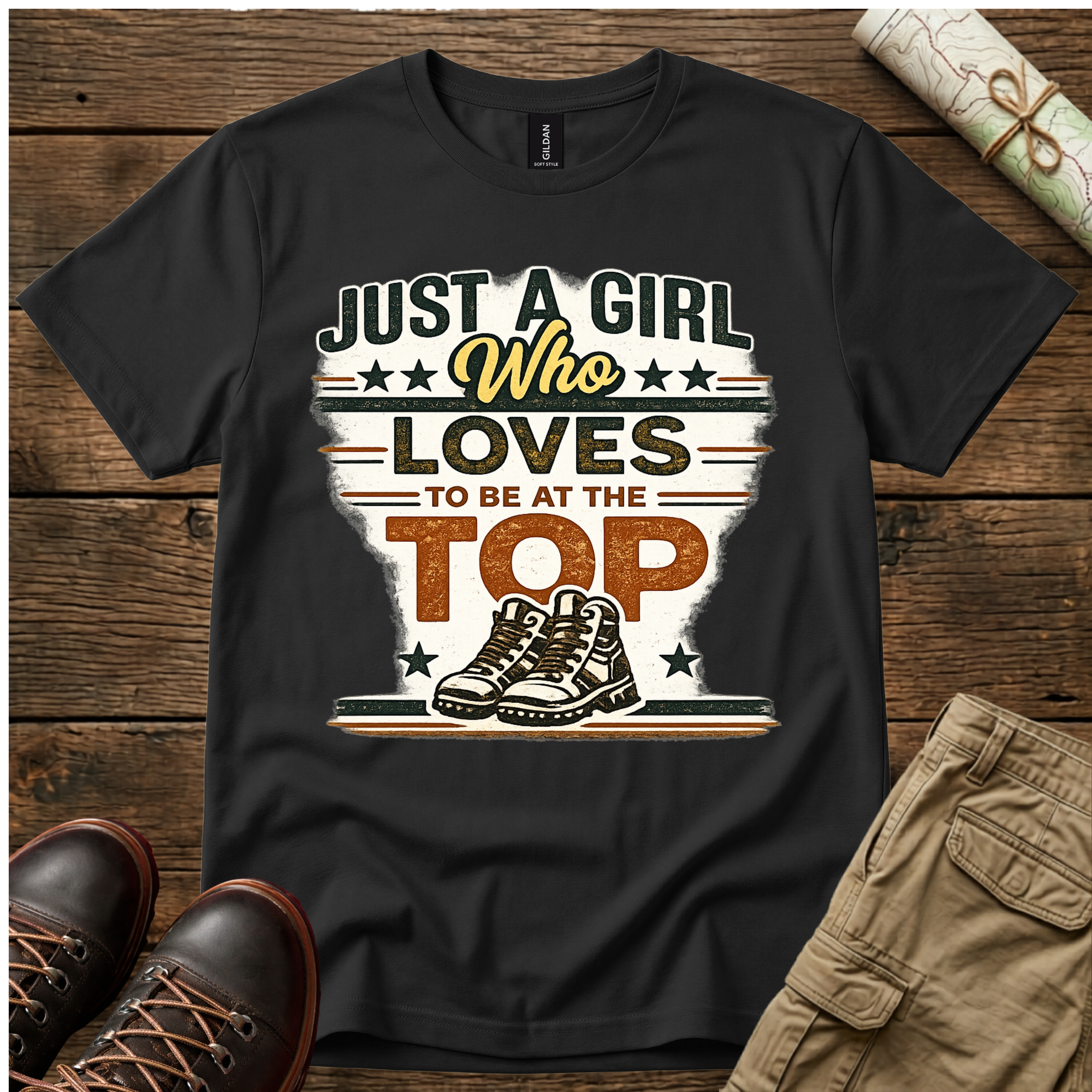Just A Girl Who Loves To Be At The Top T-Shirt