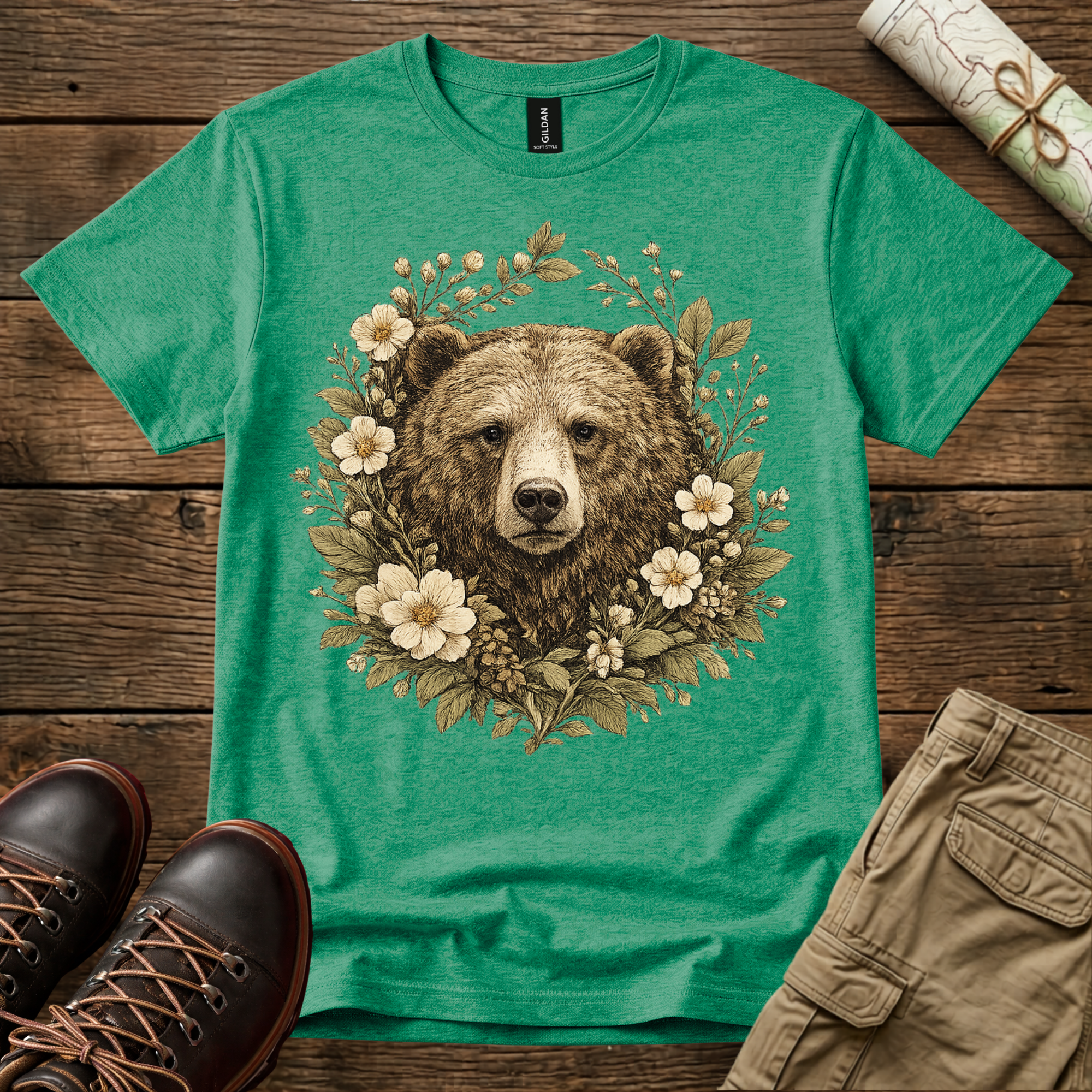 Floral Ring Bear T-Shirt