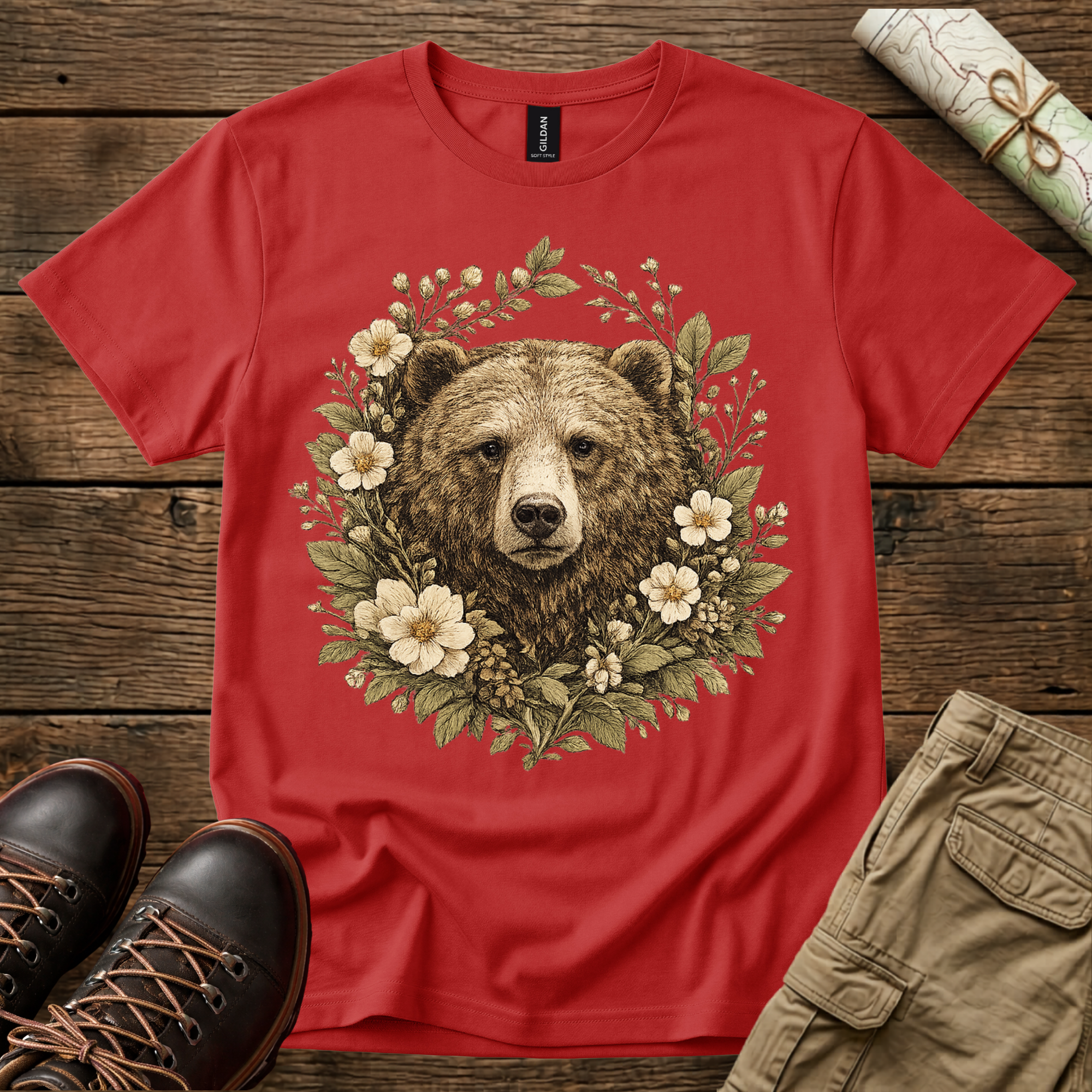 Floral Ring Bear T-Shirt