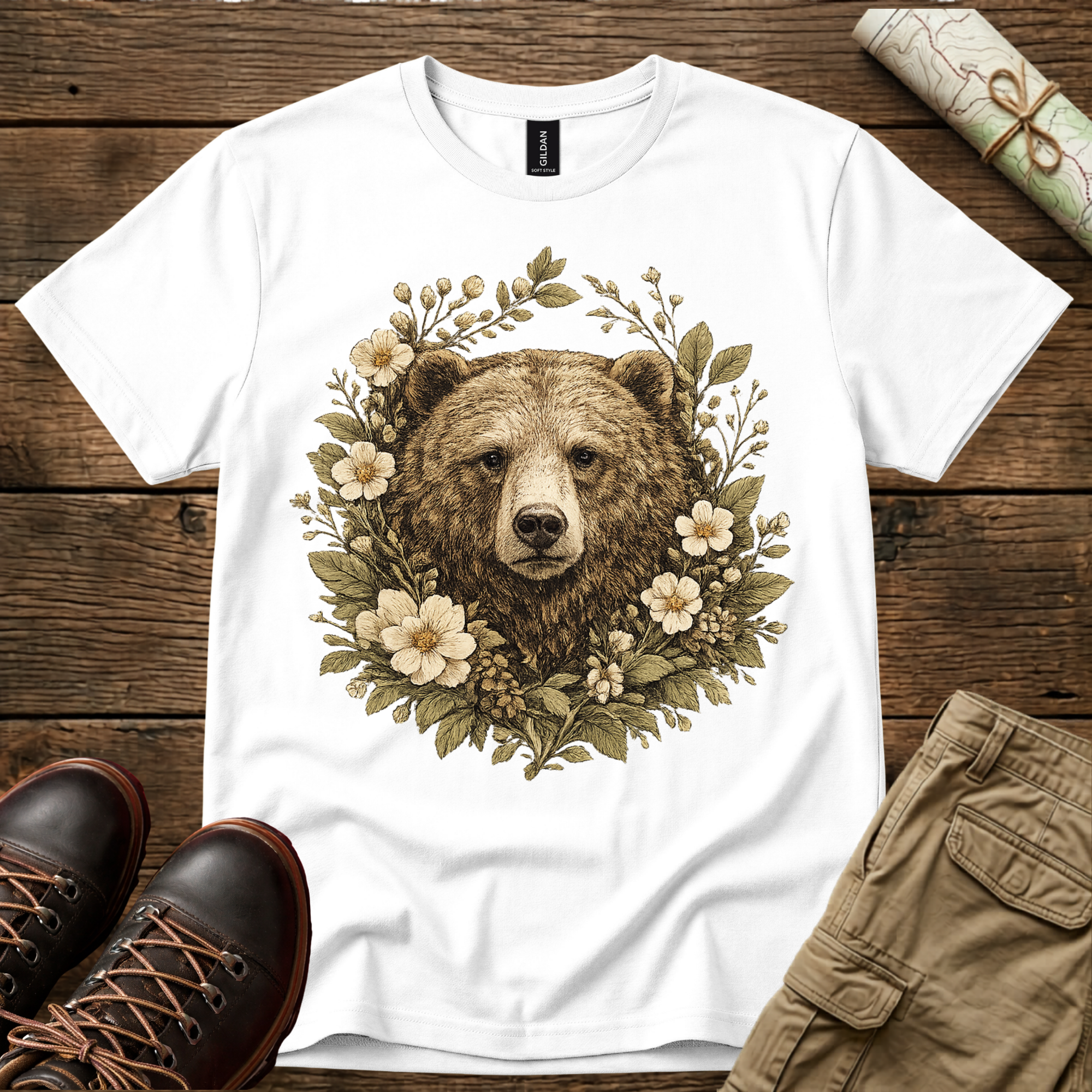 Floral Ring Bear T-Shirt