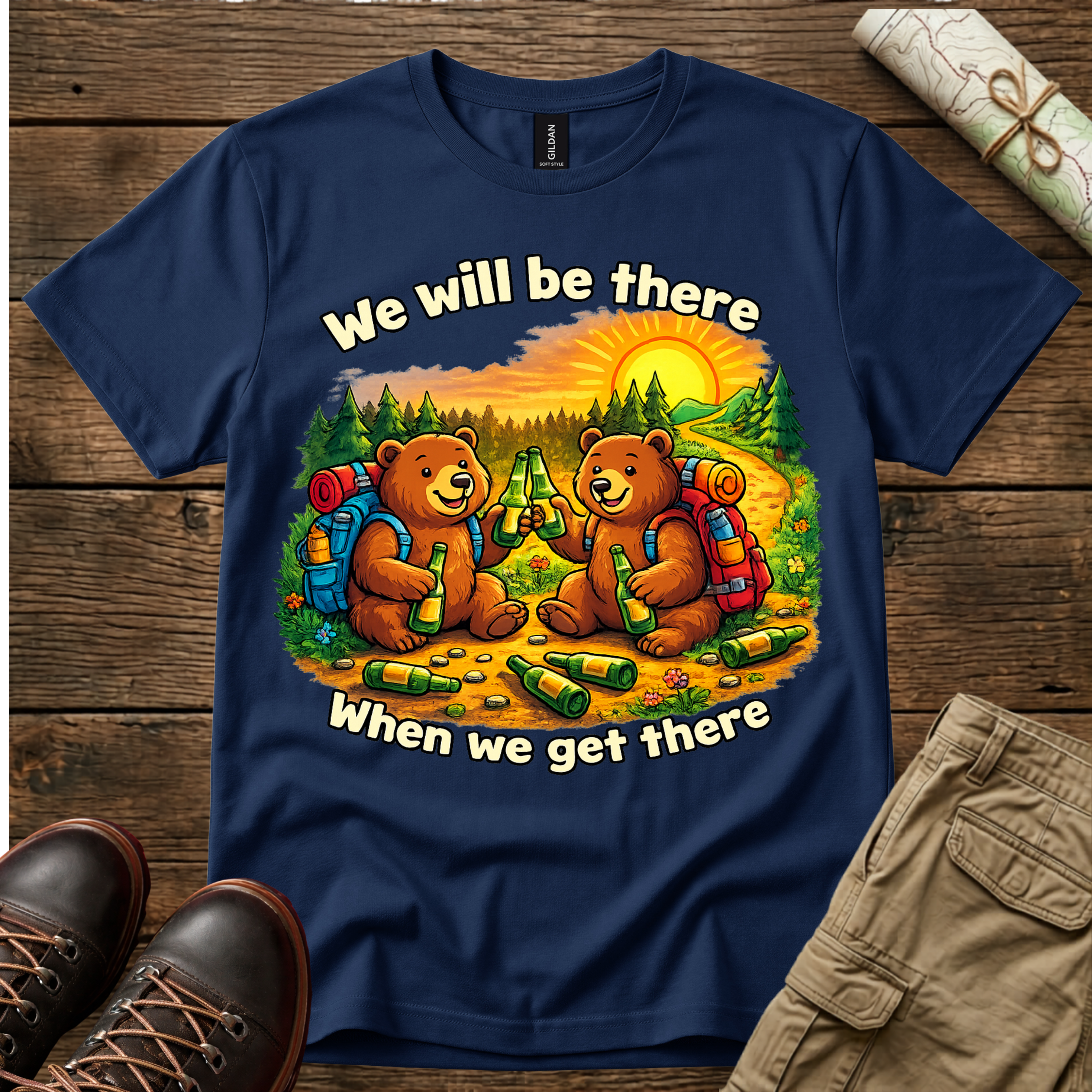 We Will Be There Camping Bears T-Shirt