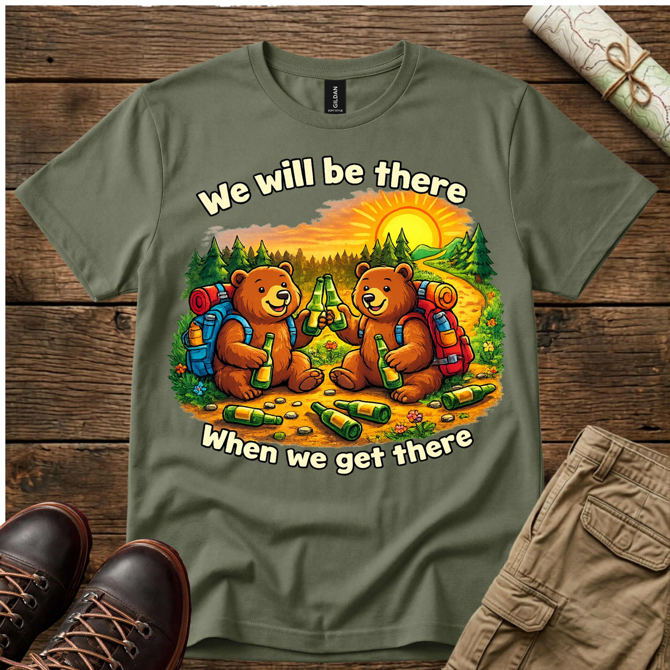 We Will Be There Camping Bears T-Shirt