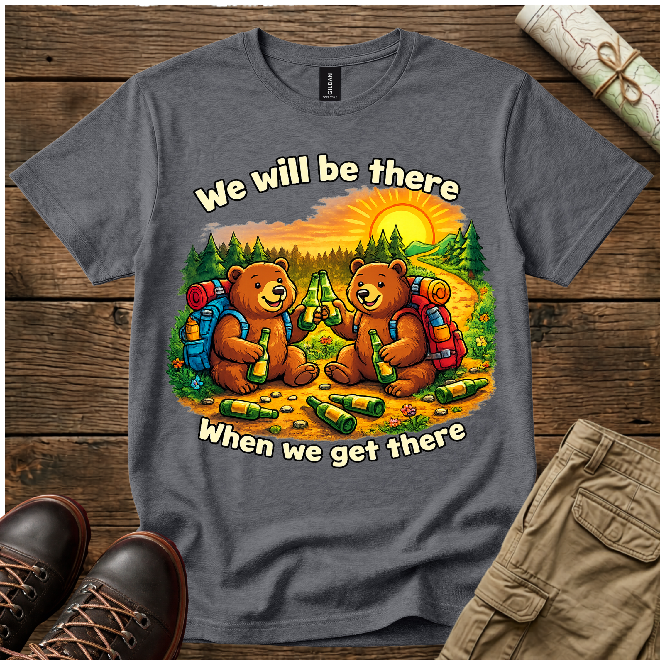 We Will Be There Camping Bears T-Shirt