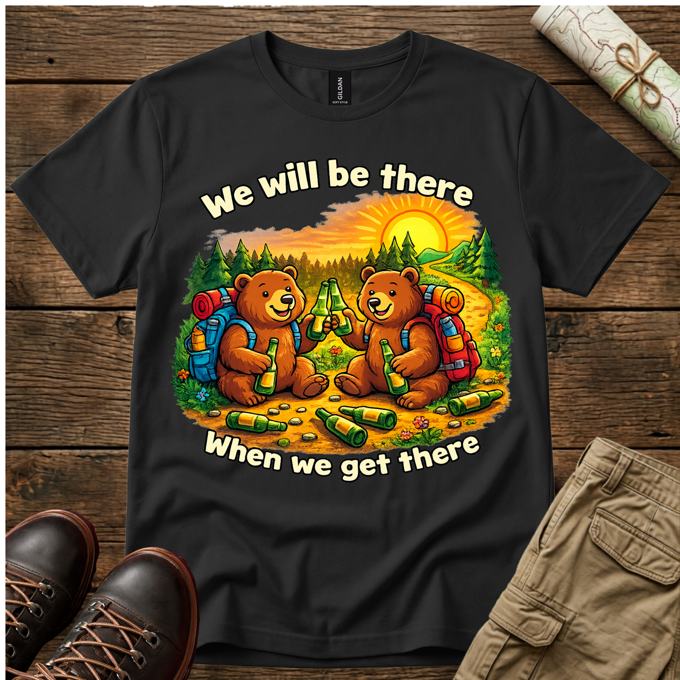 We Will Be There Camping Bears T-Shirt
