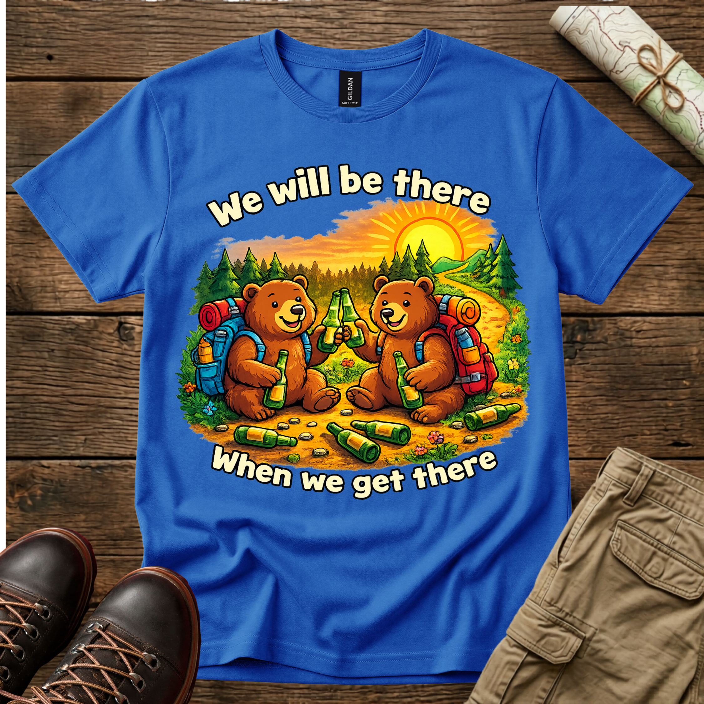 We Will Be There Camping Bears T-Shirt