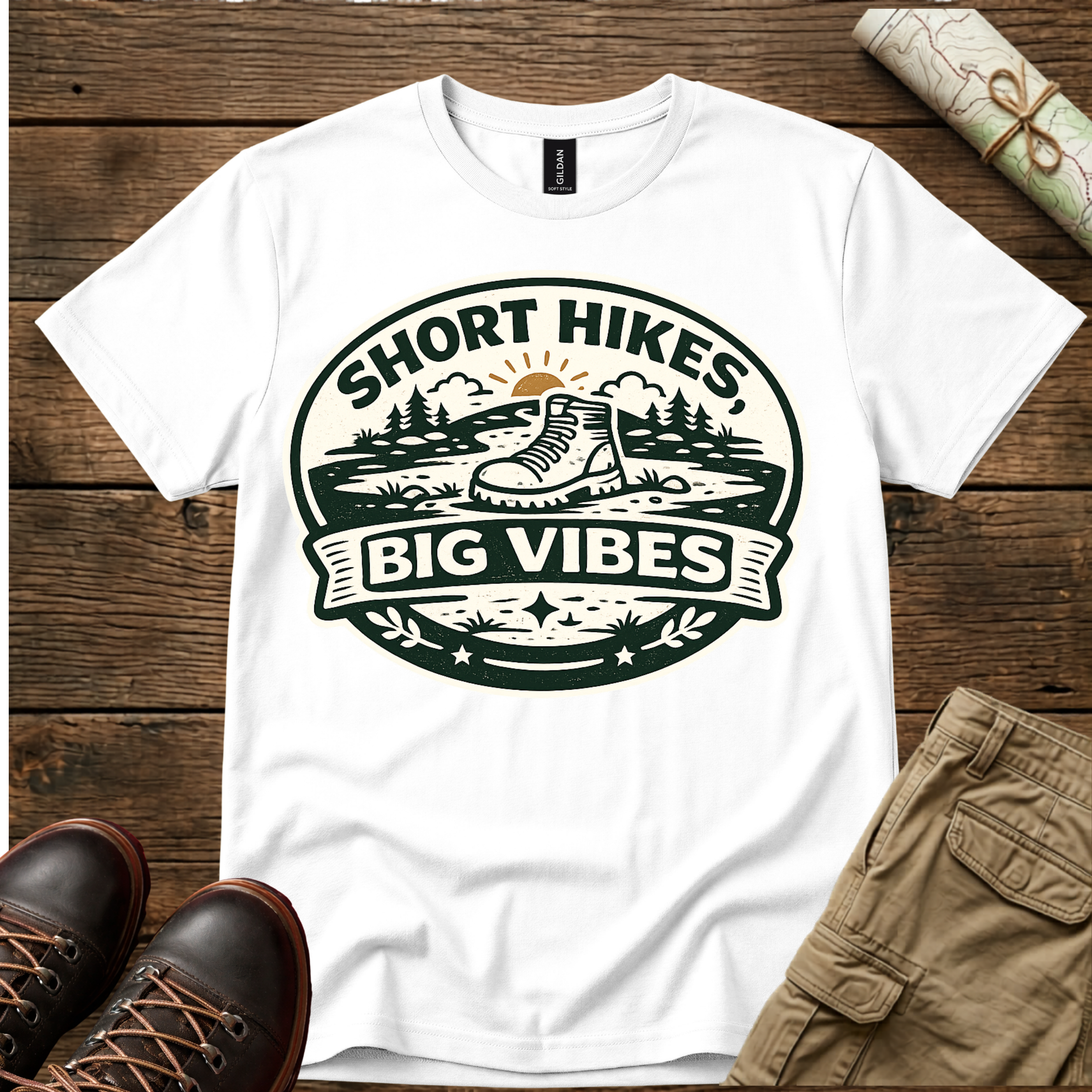 Short Hikes Big Vibes T-Shirt
