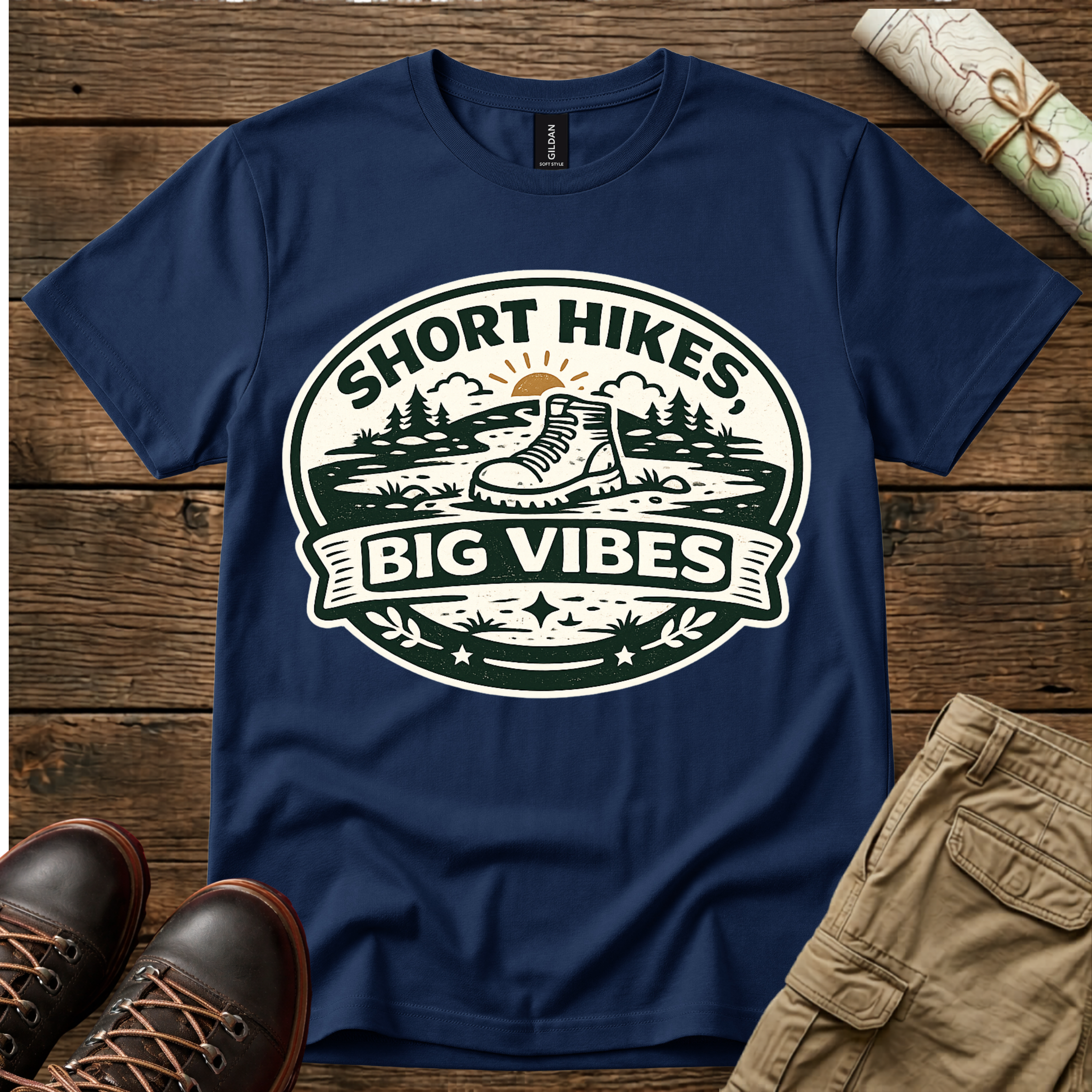 Short Hikes Big Vibes T-Shirt