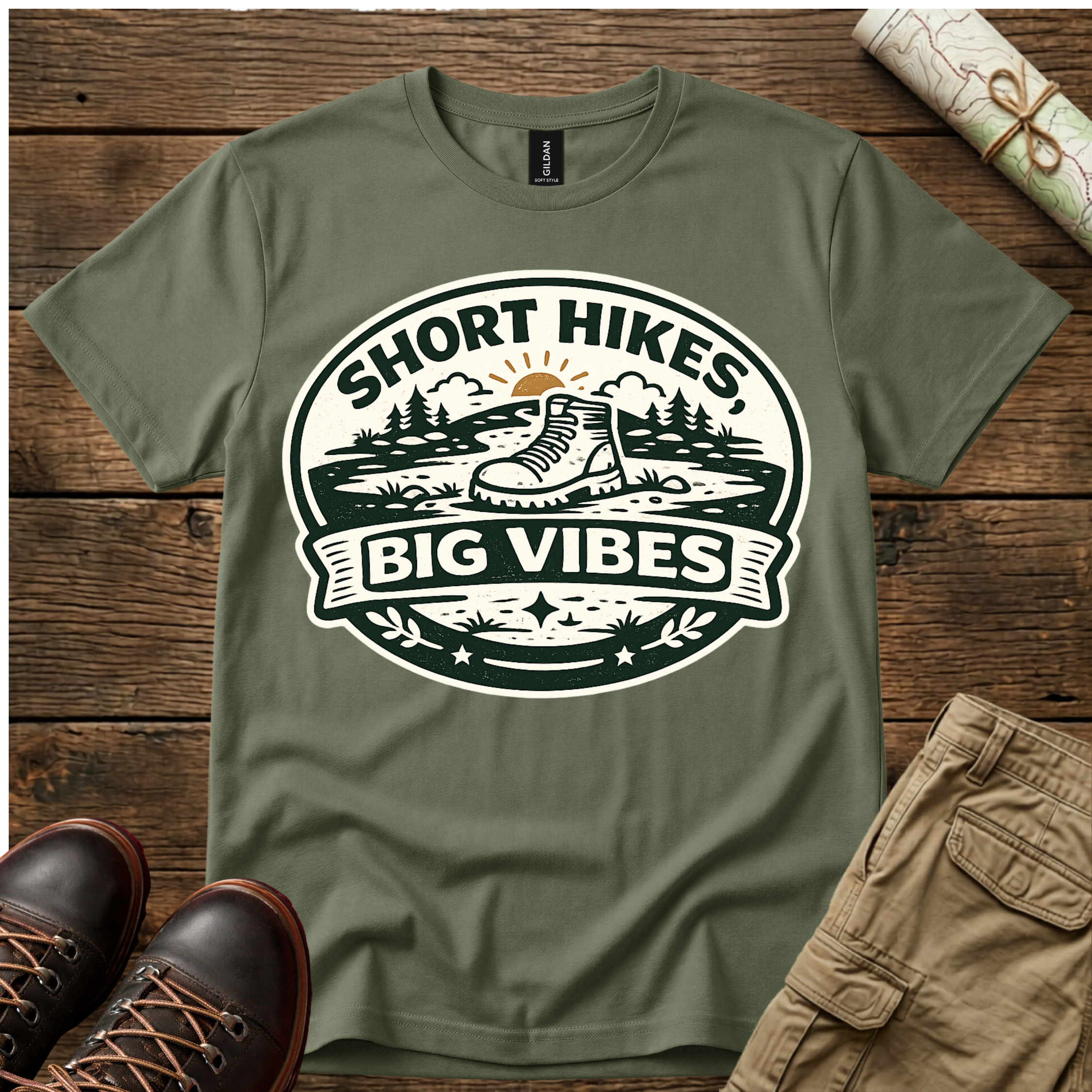 Short Hikes Big Vibes T-Shirt
