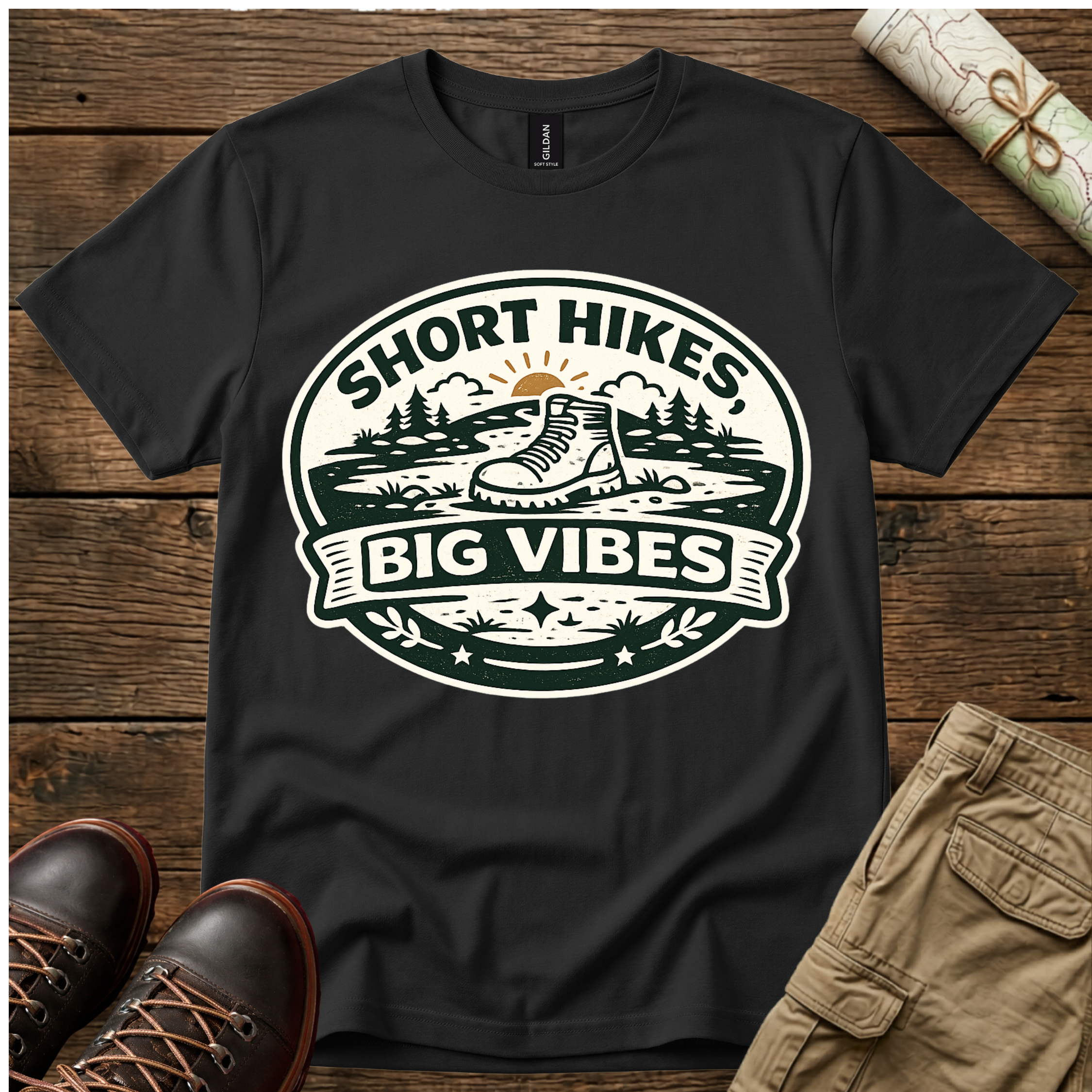 Short Hikes Big Vibes T-Shirt