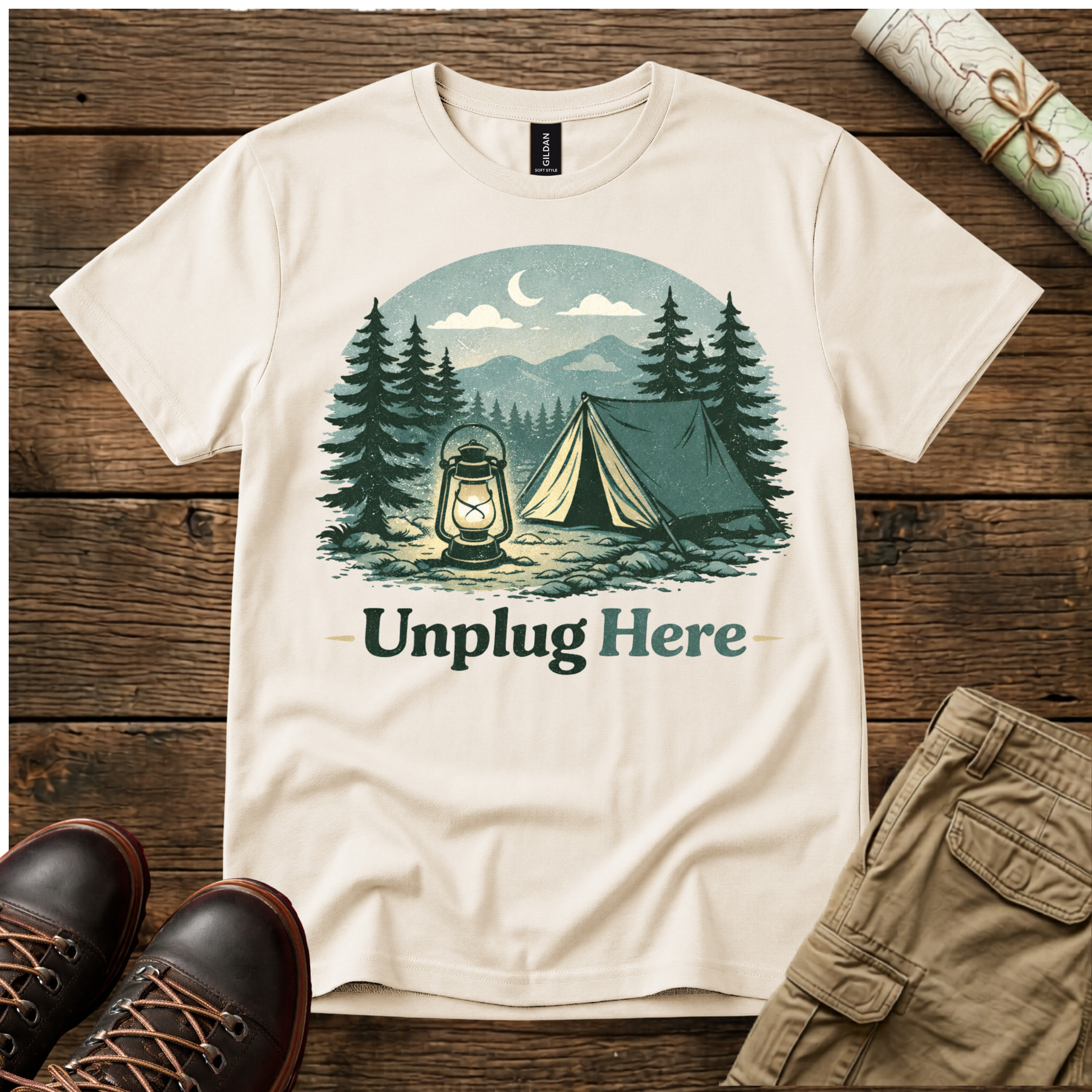 Unplug Here T-Shirt