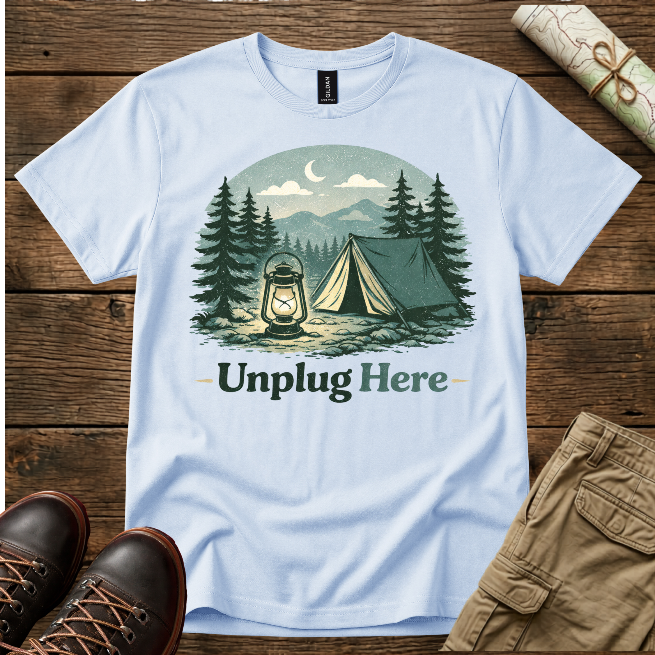 Unplug Here T-Shirt