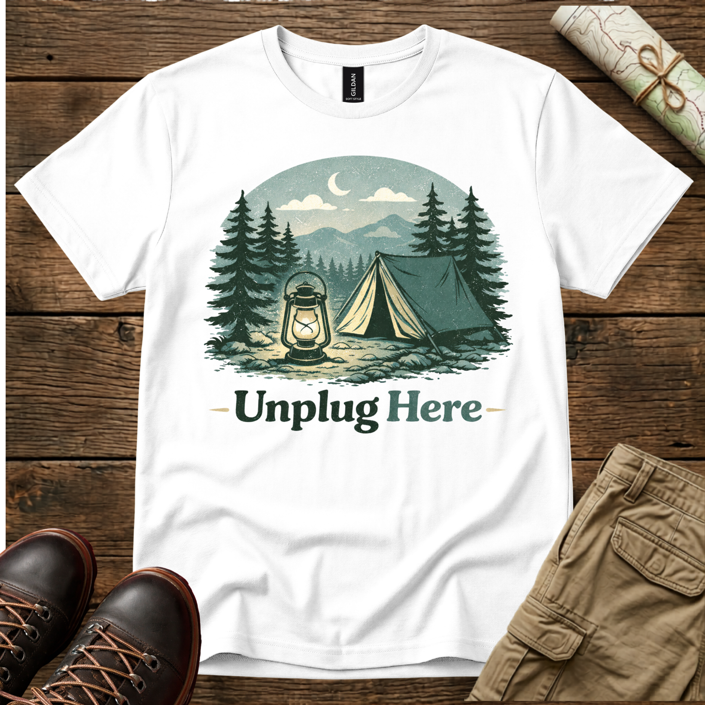Unplug Here T-Shirt