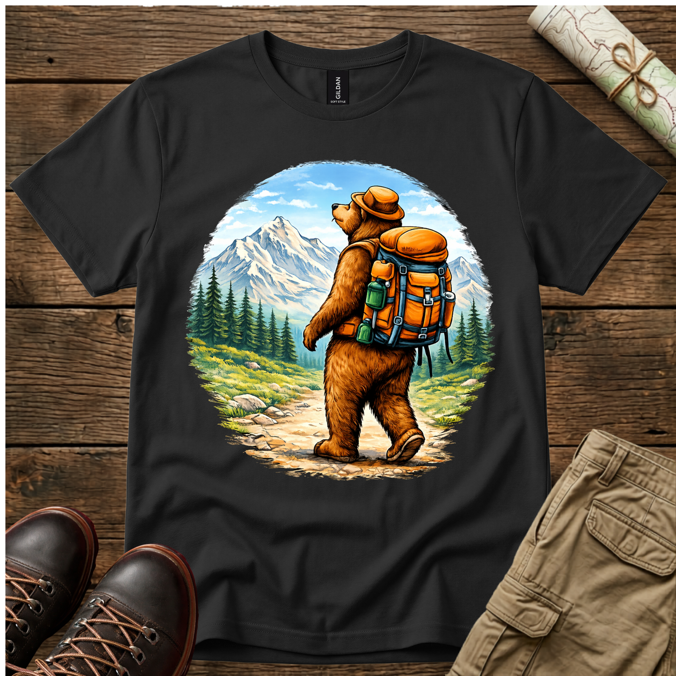 Hiking Bear T-Shirt