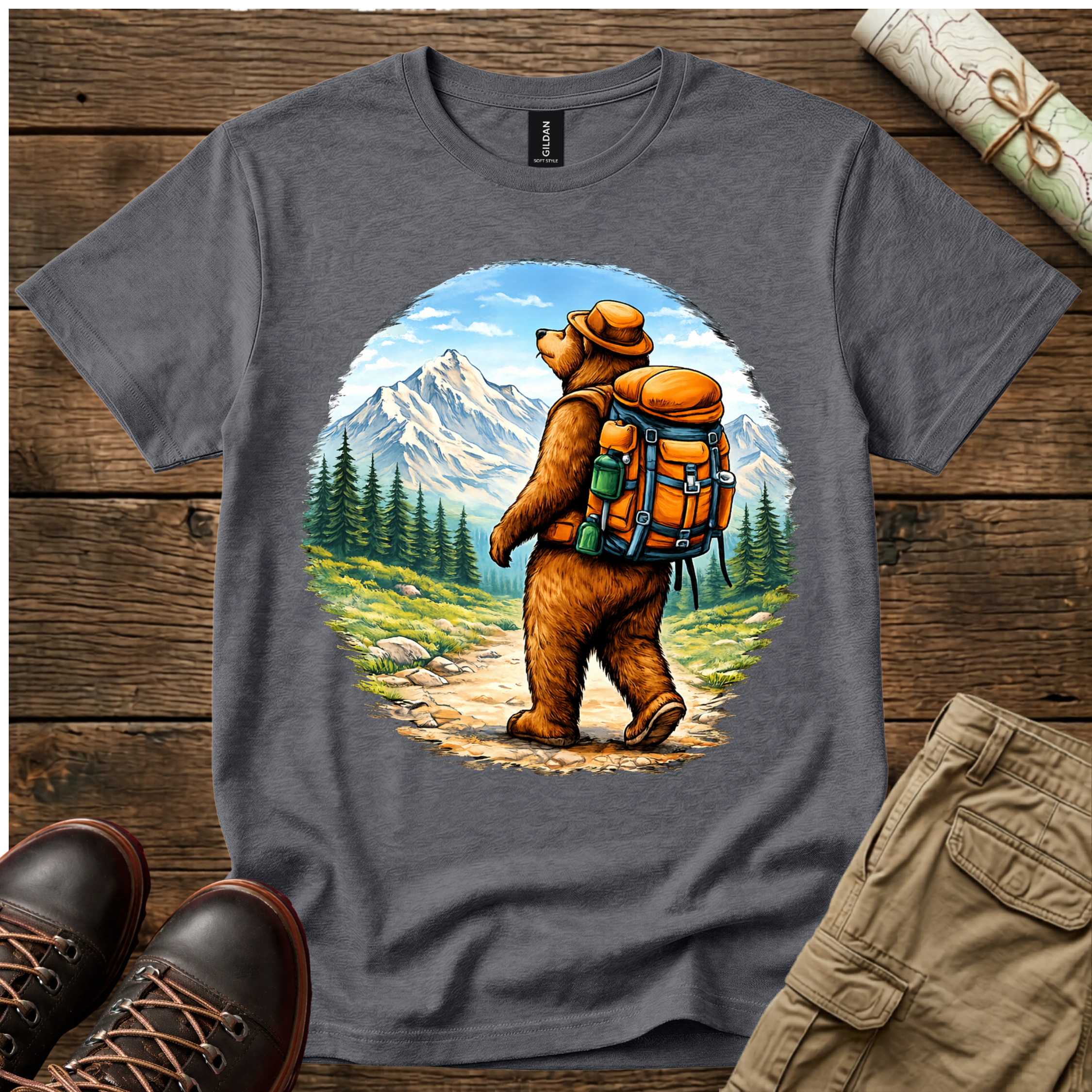 Hiking Bear T-Shirt