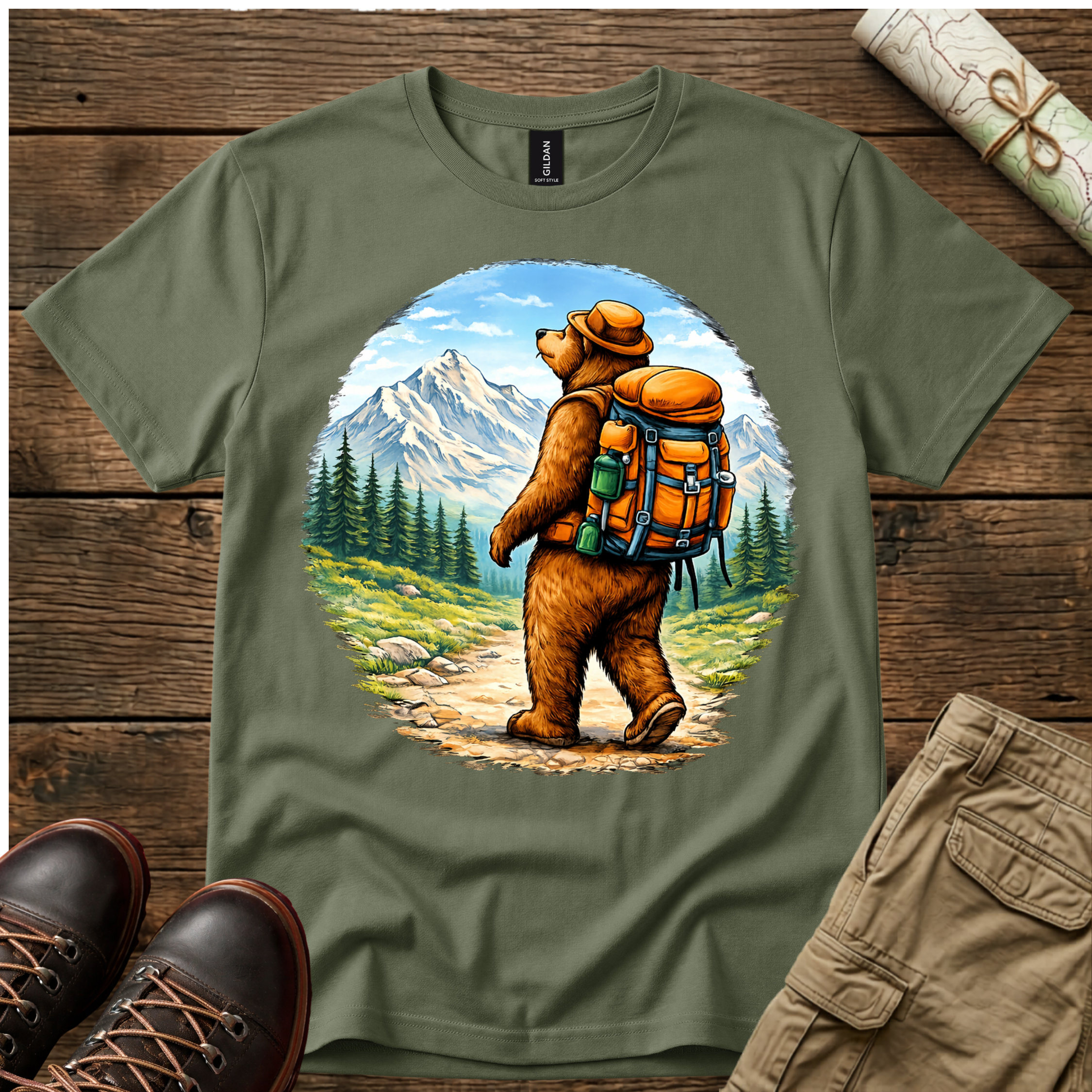 Hiking Bear T-Shirt