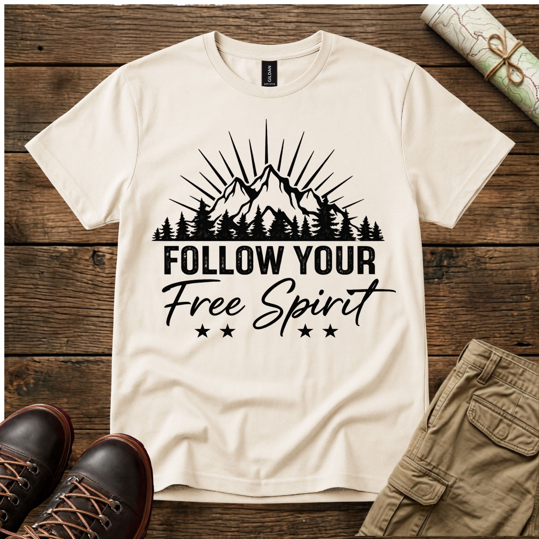 Follow Your Free Spirit Mountain T-Shirt