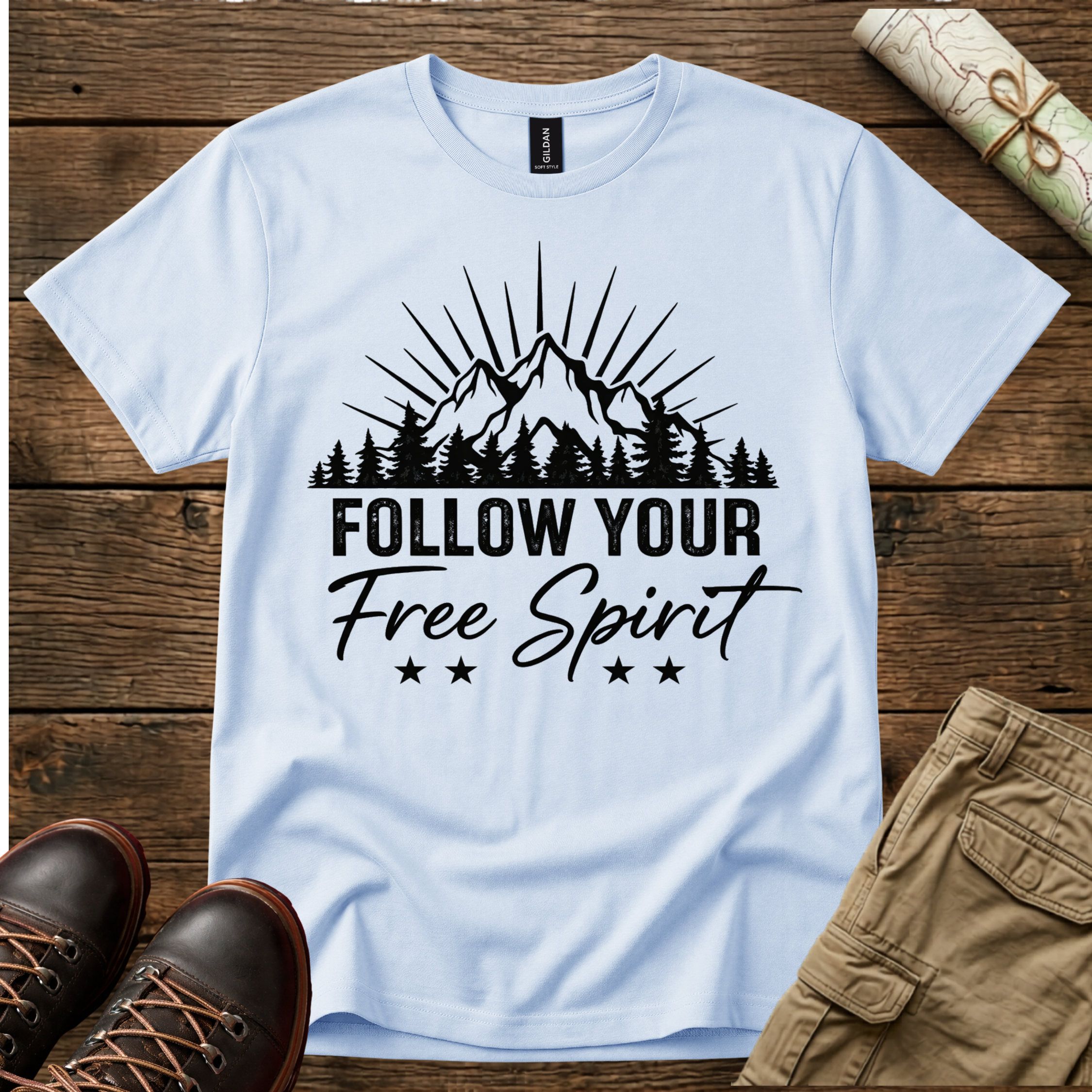 Follow Your Free Spirit Mountain T-Shirt