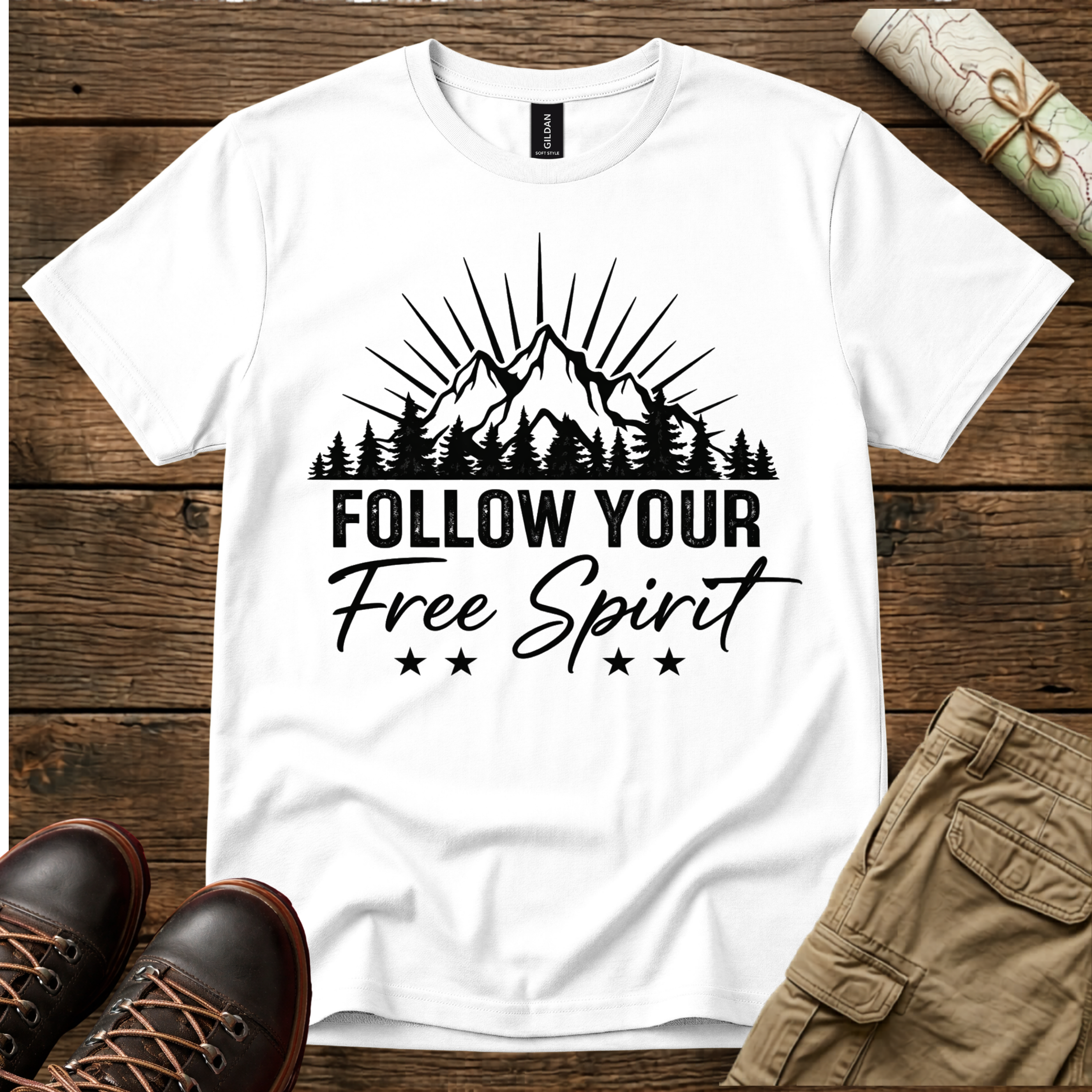 Follow Your Free Spirit Mountain T-Shirt