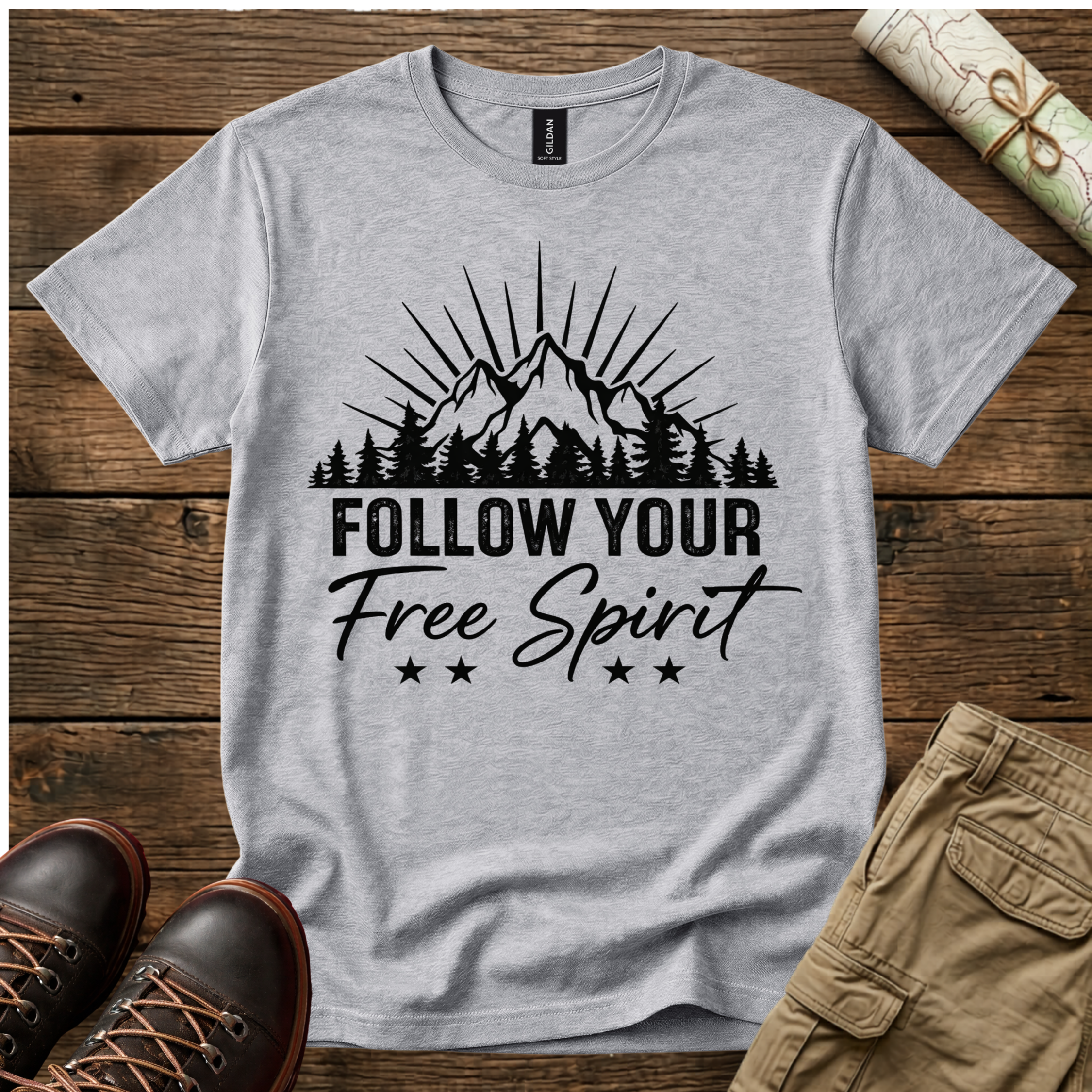 Follow Your Free Spirit Mountain T-Shirt
