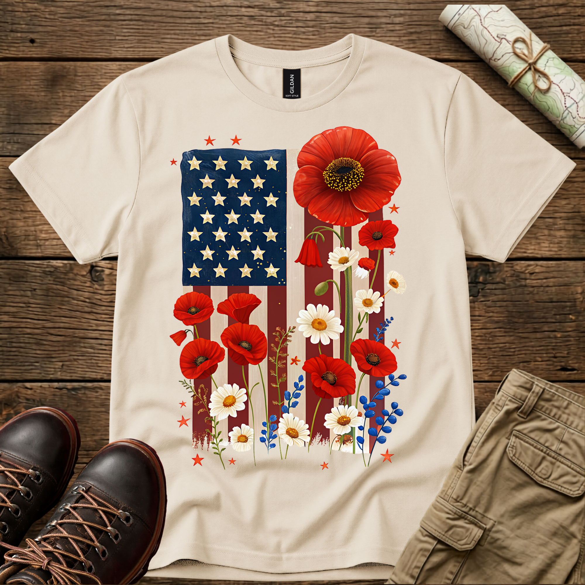 Poppy Flag T‑Shirt