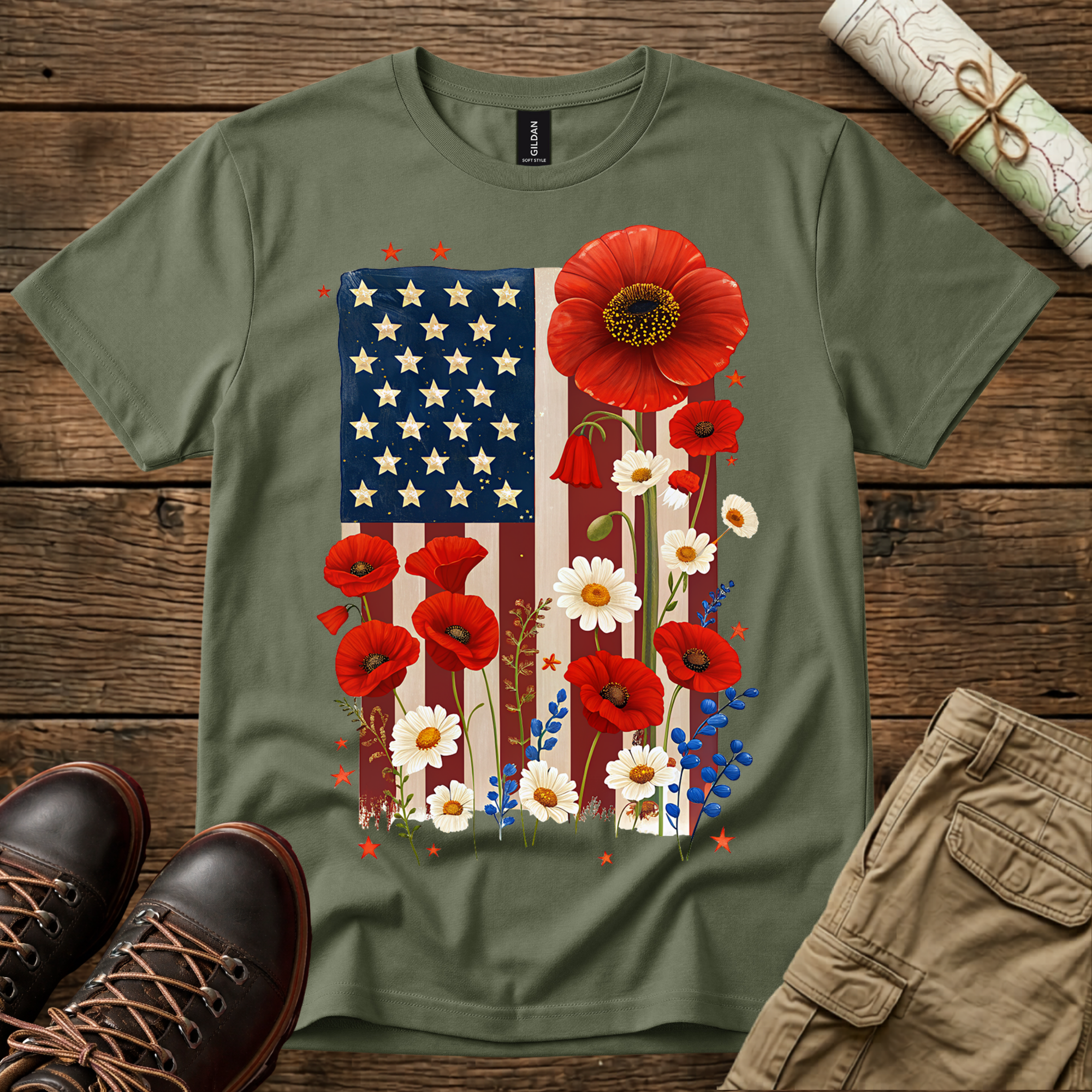 Poppy Flag T‑Shirt