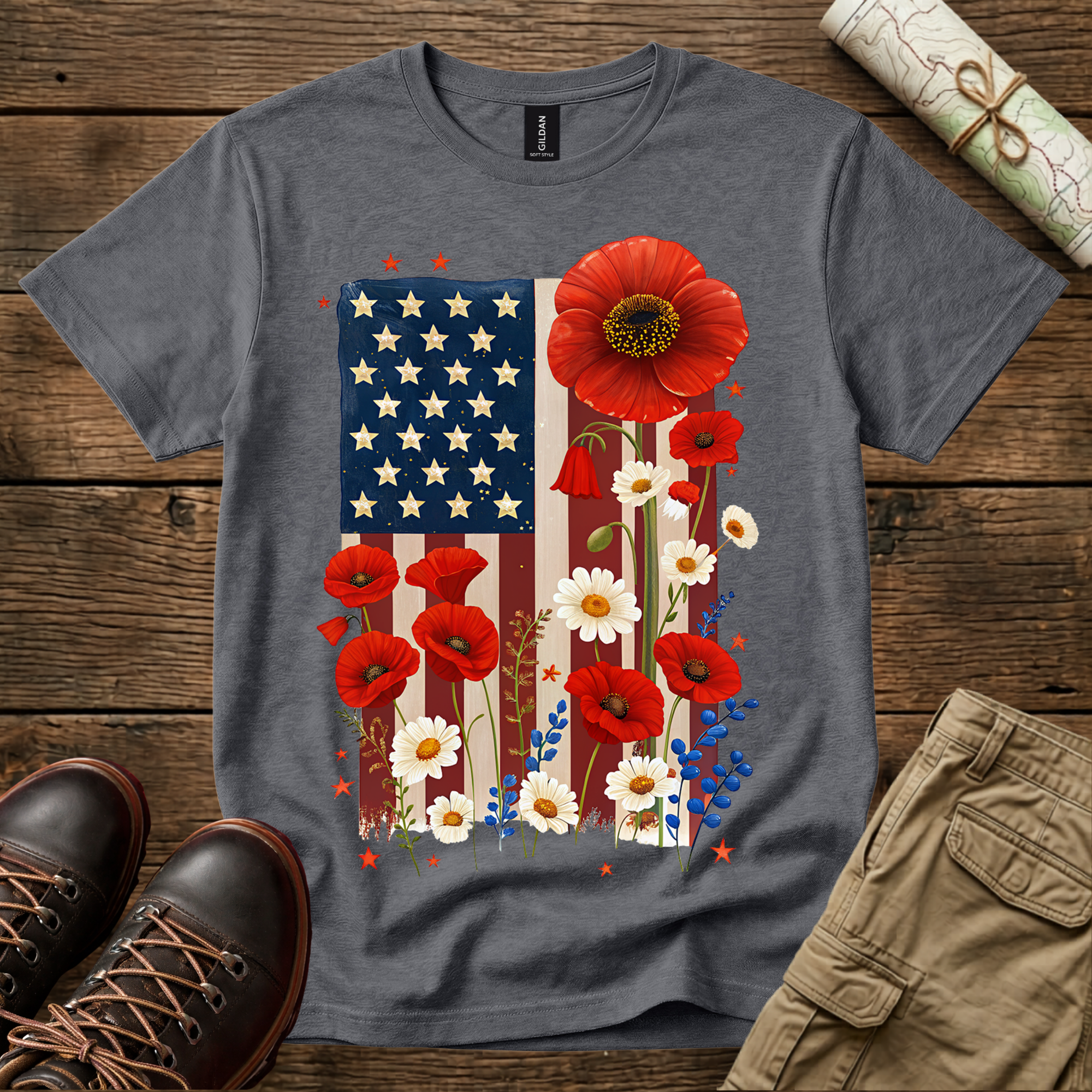 Poppy Flag T‑Shirt