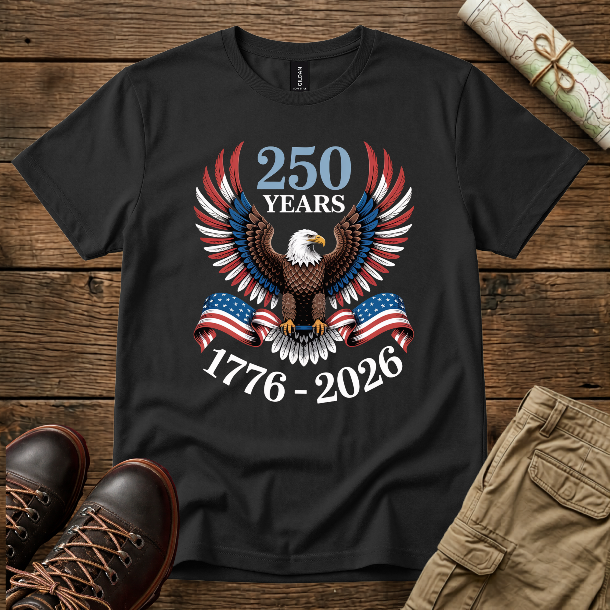 250 Years Eagle Patriotic T-Shirt