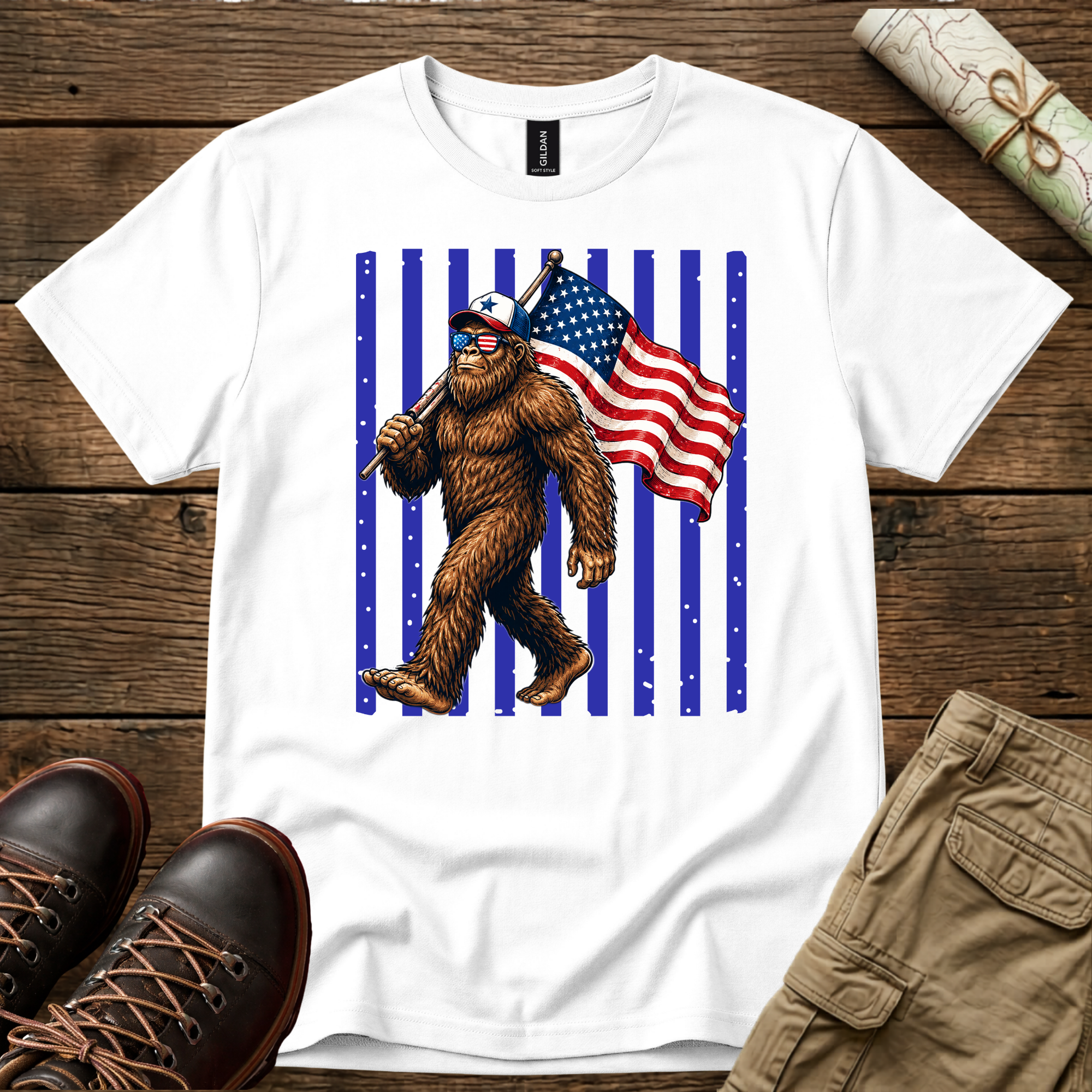 Patriotic Sasquatch T-Shirt
