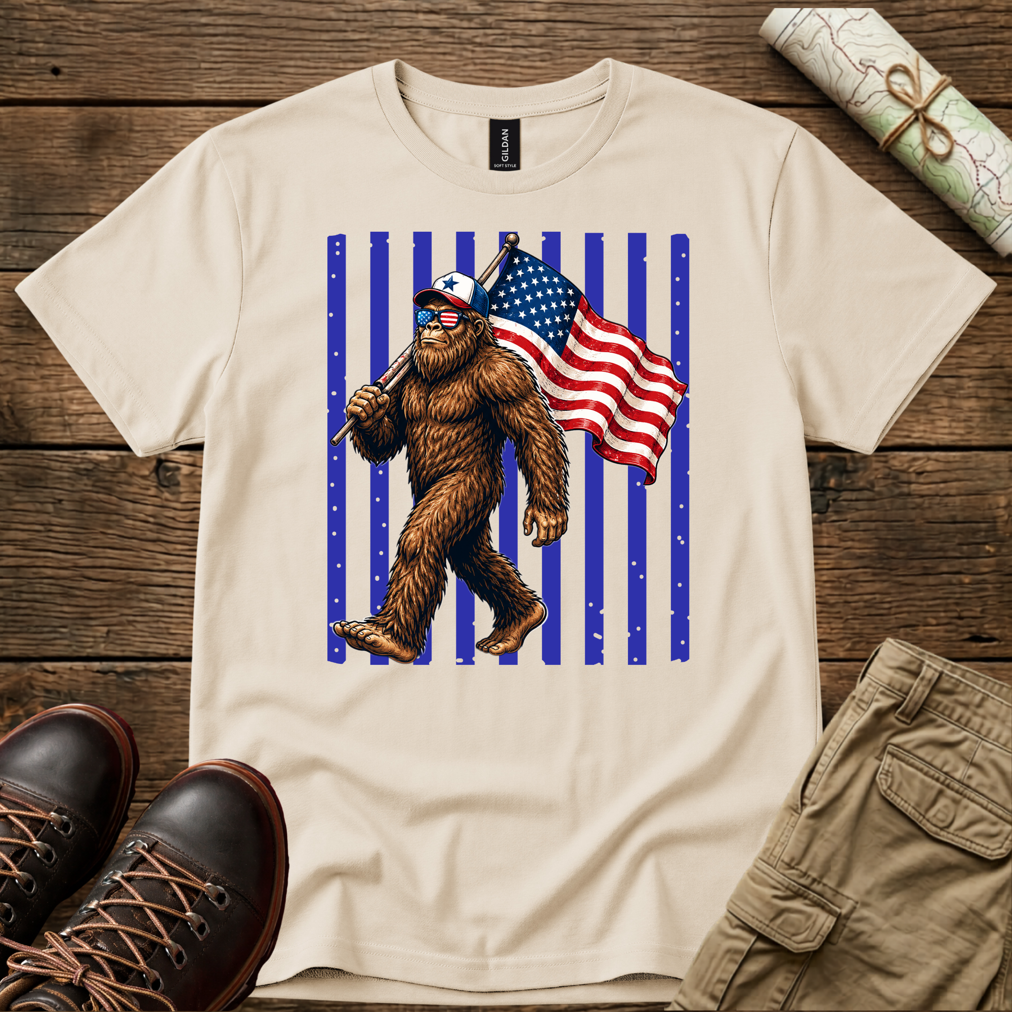 Patriotic Sasquatch T-Shirt