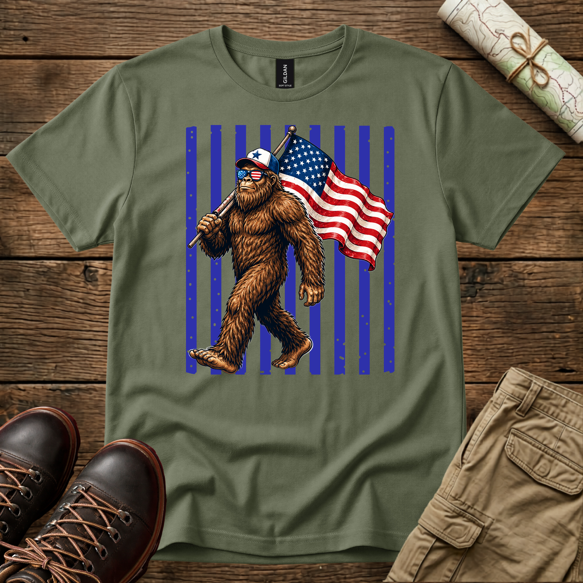 Patriotic Sasquatch T-Shirt
