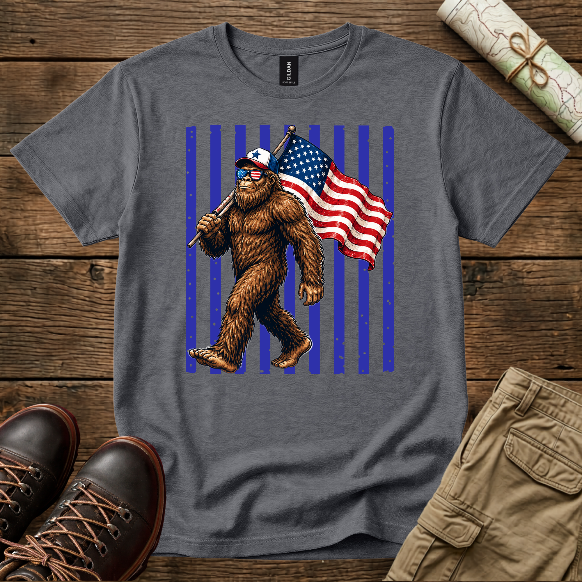 Patriotic Sasquatch T-Shirt