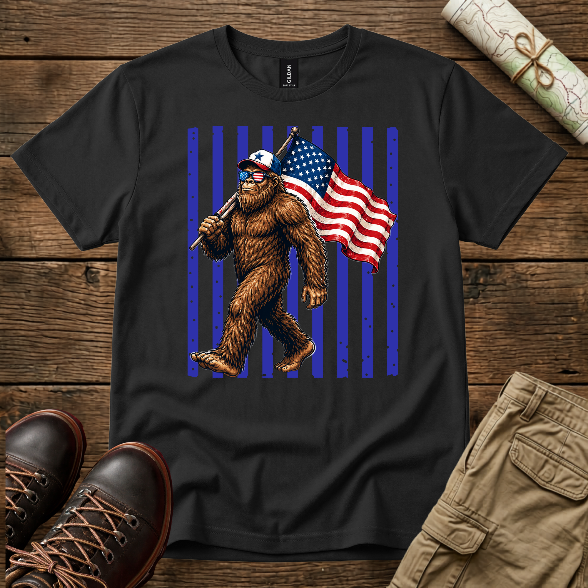 Patriotic Sasquatch T-Shirt