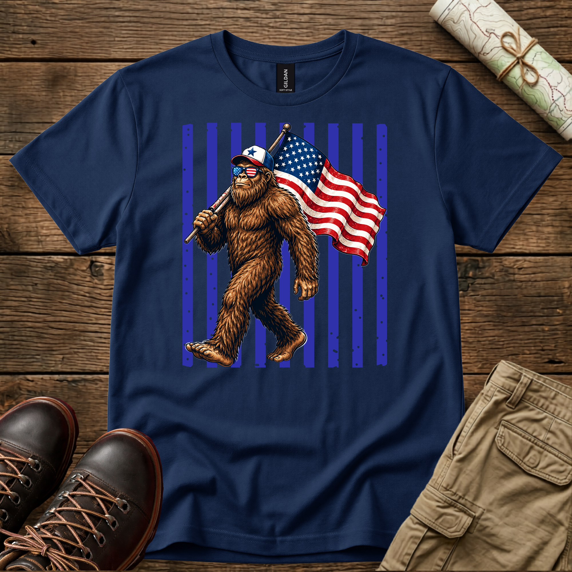 Patriotic Sasquatch T-Shirt