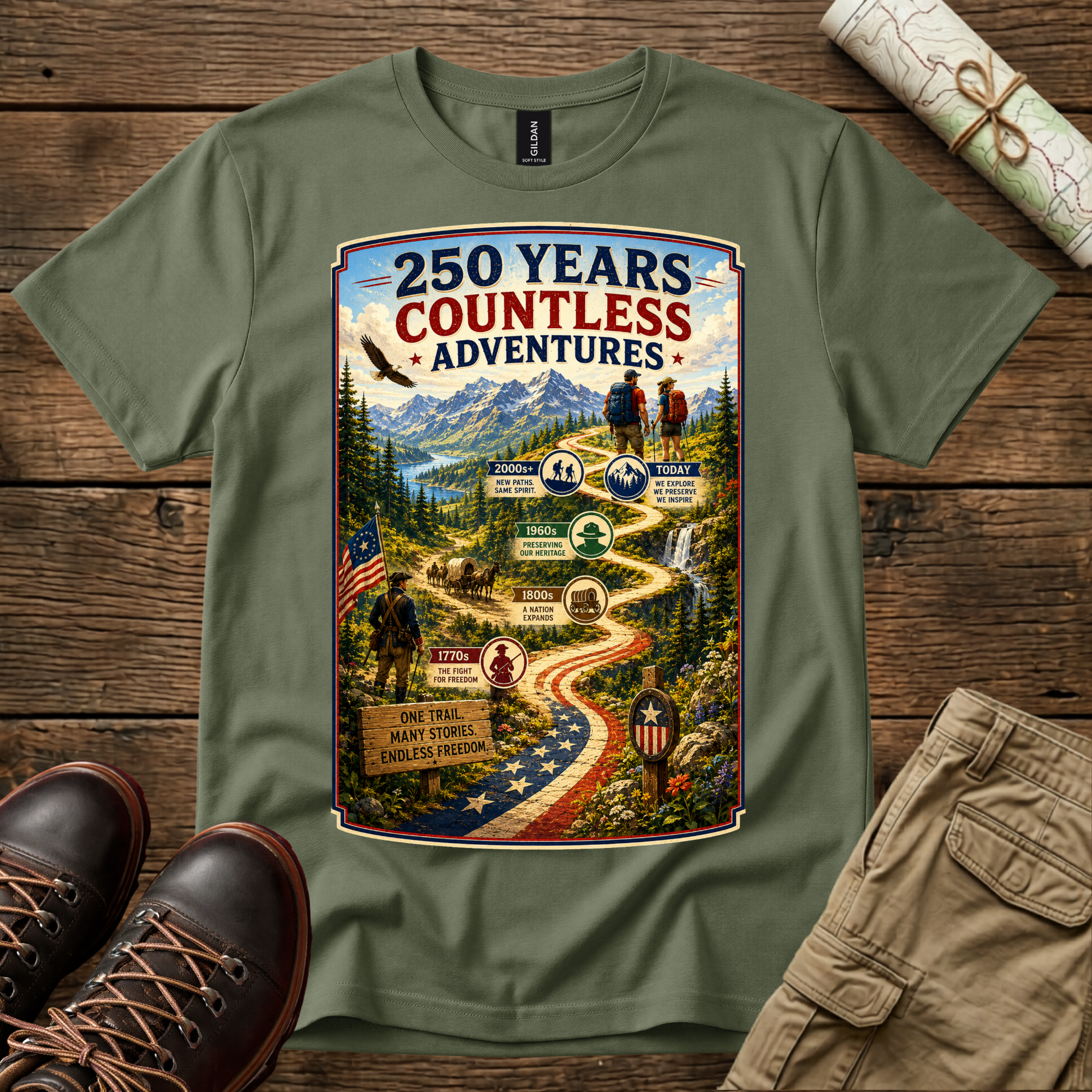 250 Years Countless Adventures T-Shirt