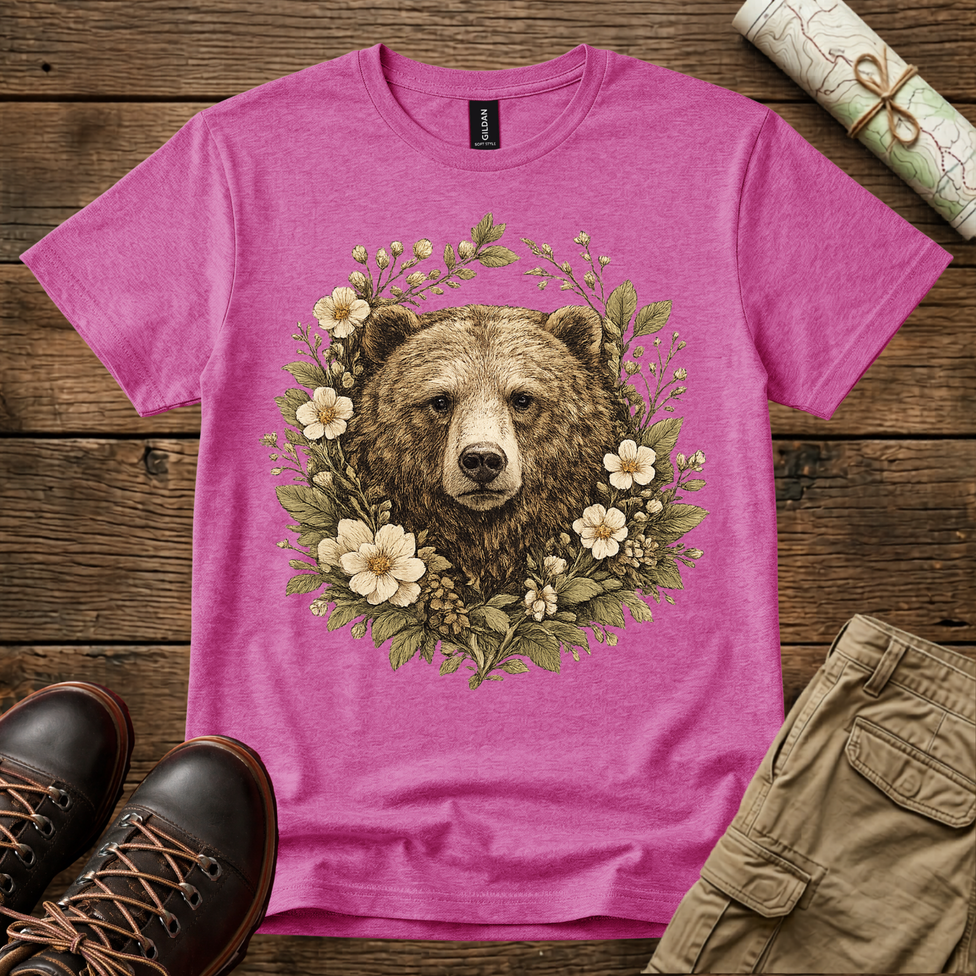 Floral Ring Bear T-Shirt