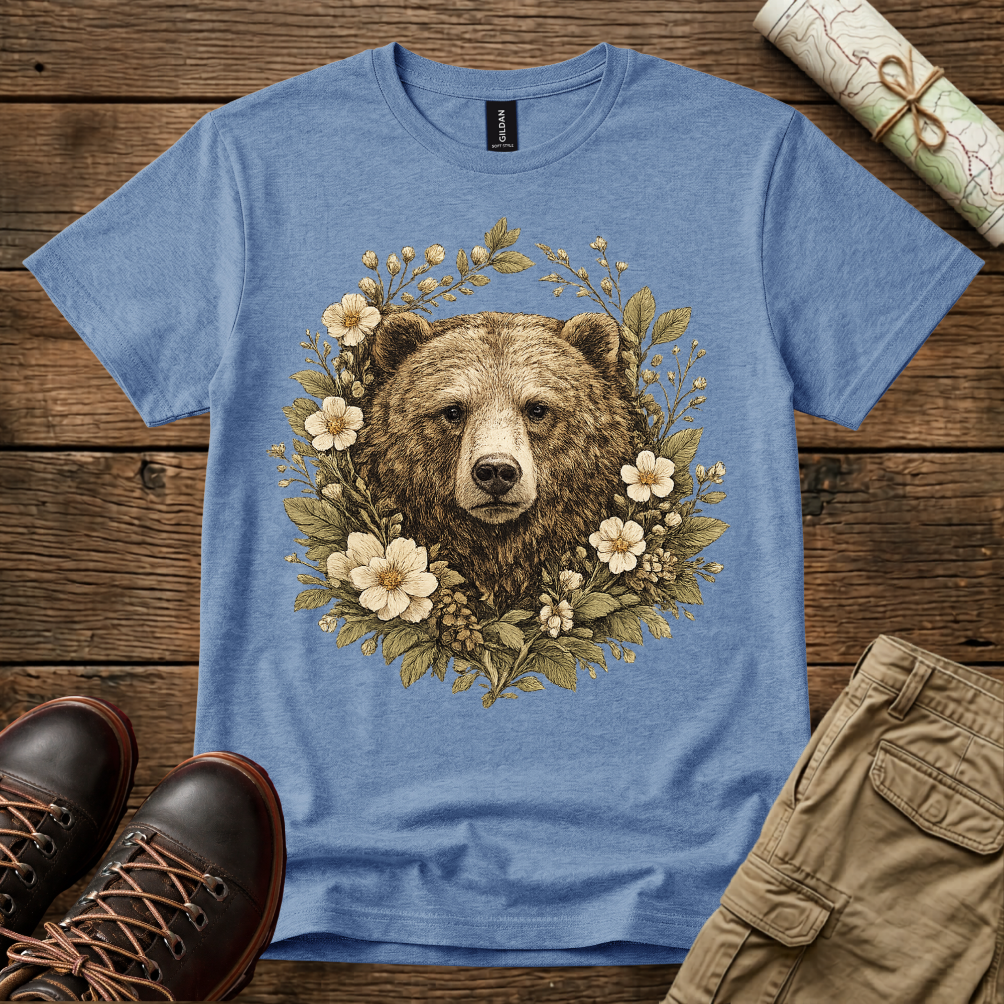 Floral Ring Bear T-Shirt
